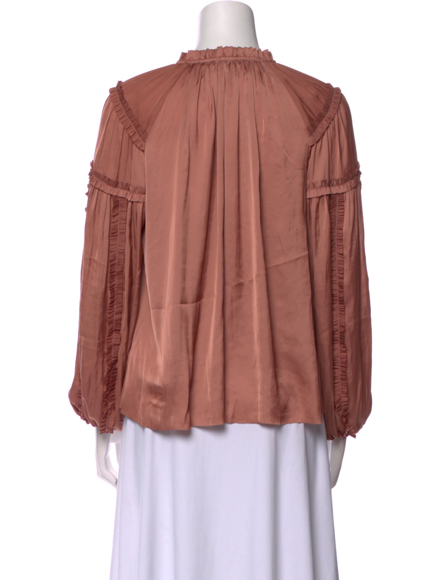 Ulla Johnson Mock Neck Long Sleeve Blouse