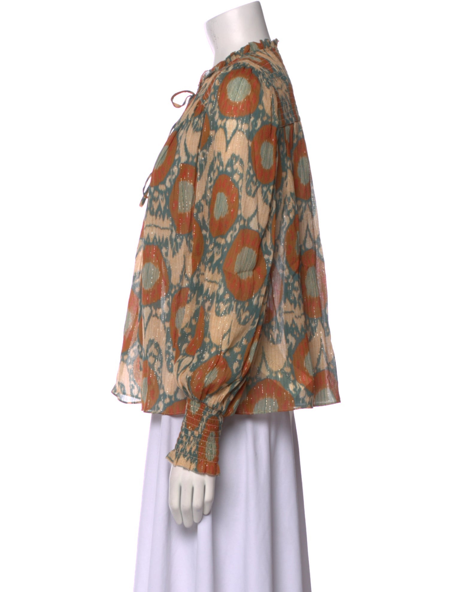 Ulla Johnson Printed Mock Neck Blouse