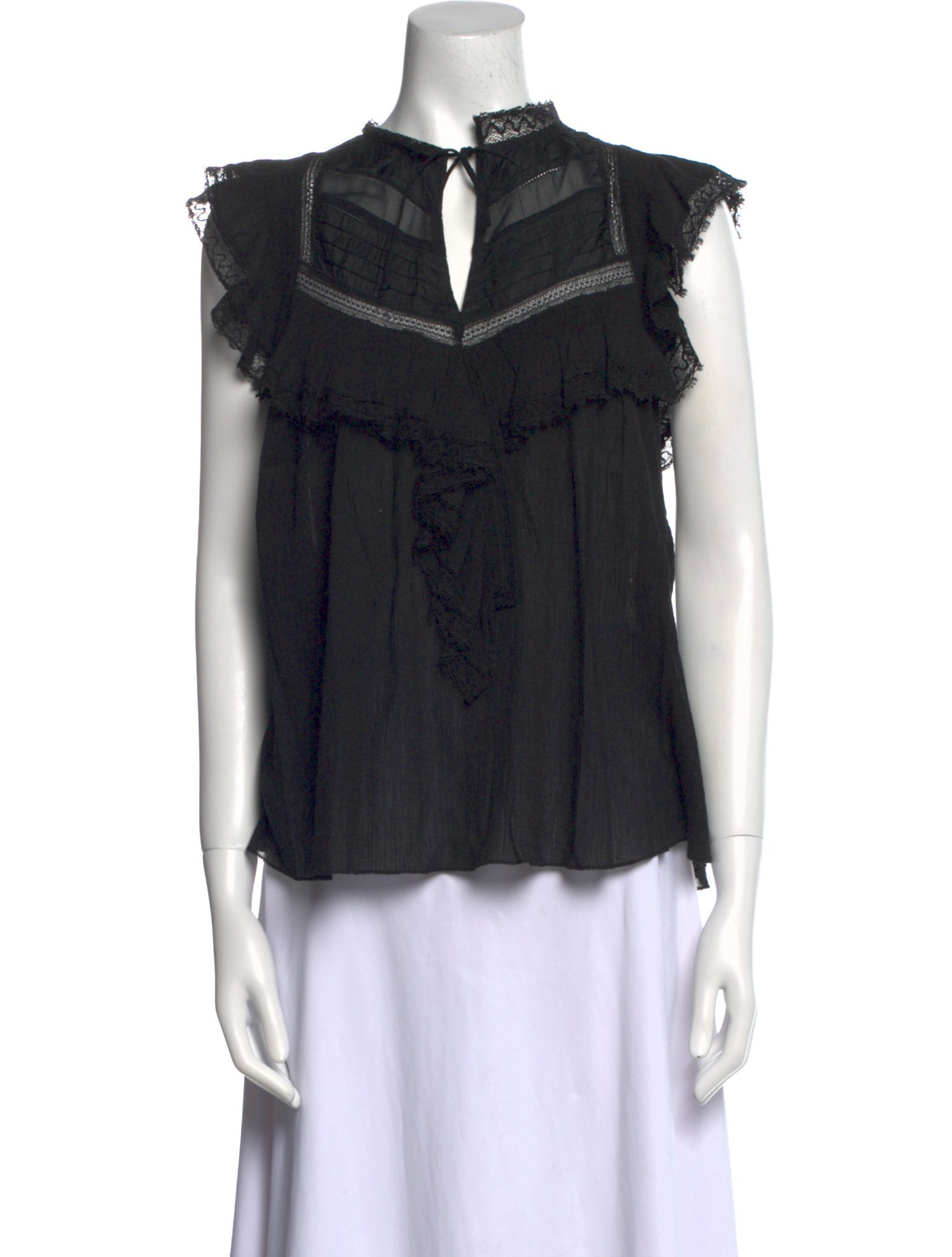 Ulla Johnson Tie Neck Short Sleeve Blouse