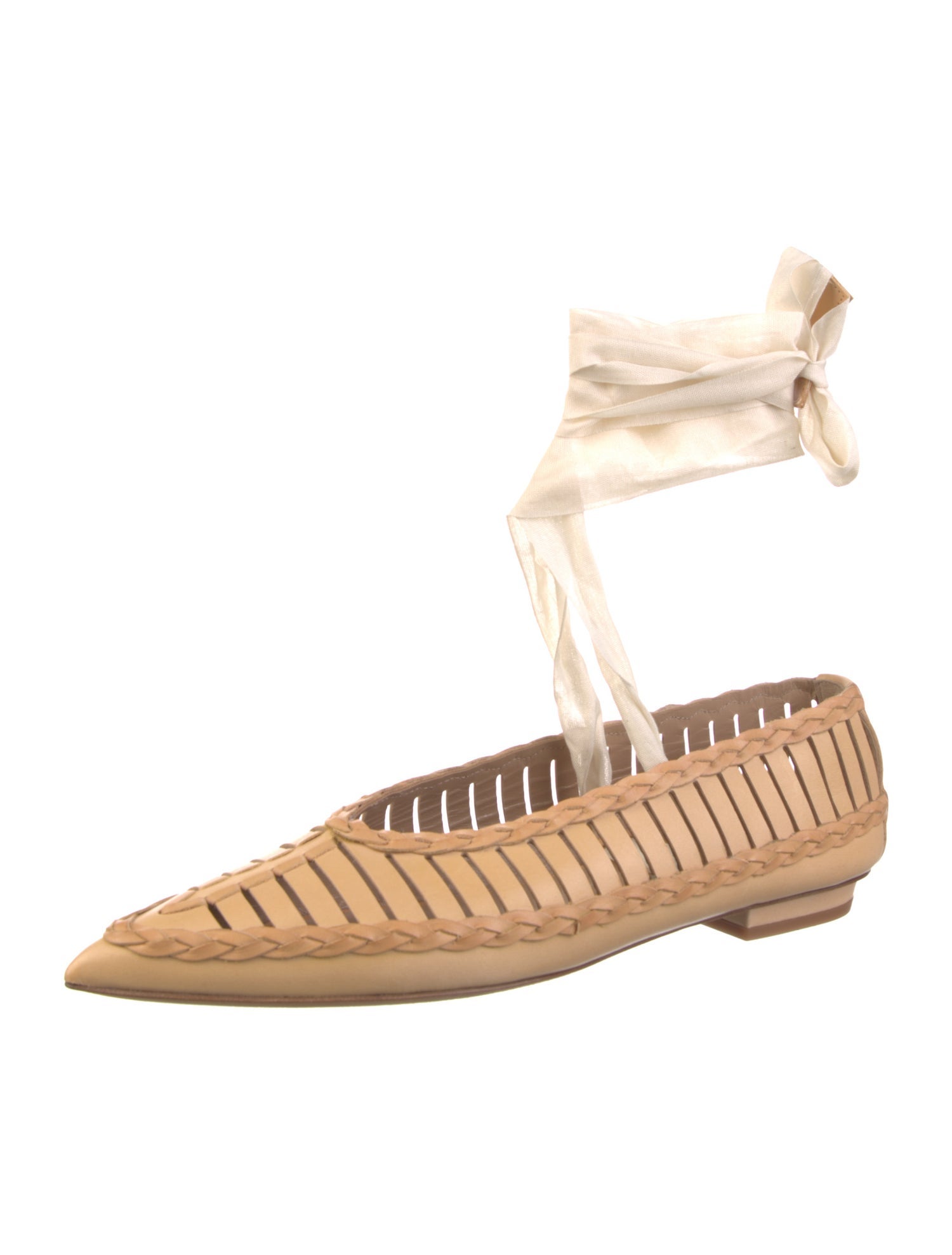 Ulla Johnson Leather Cutout Accent Flats