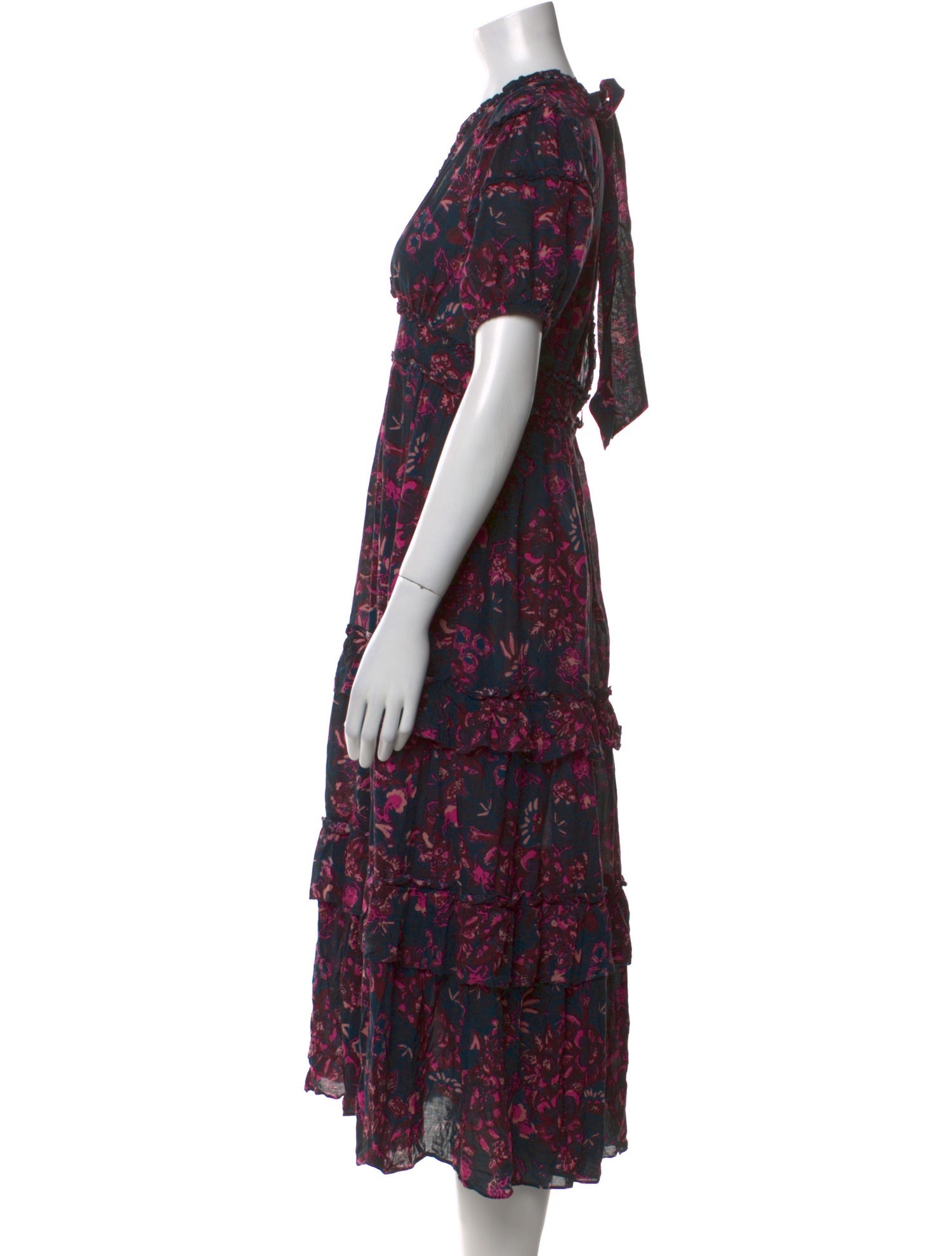 Ulla Johnson Floral Print Midi Length Dress