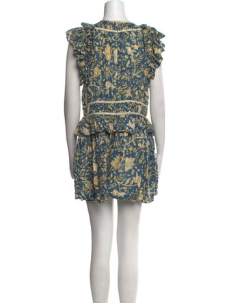 Ulla Johnson Printed Scoop Neck Romper