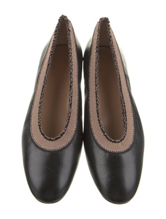 Ulla Johnson Leather Ruffle Embellishment Ballet Flats