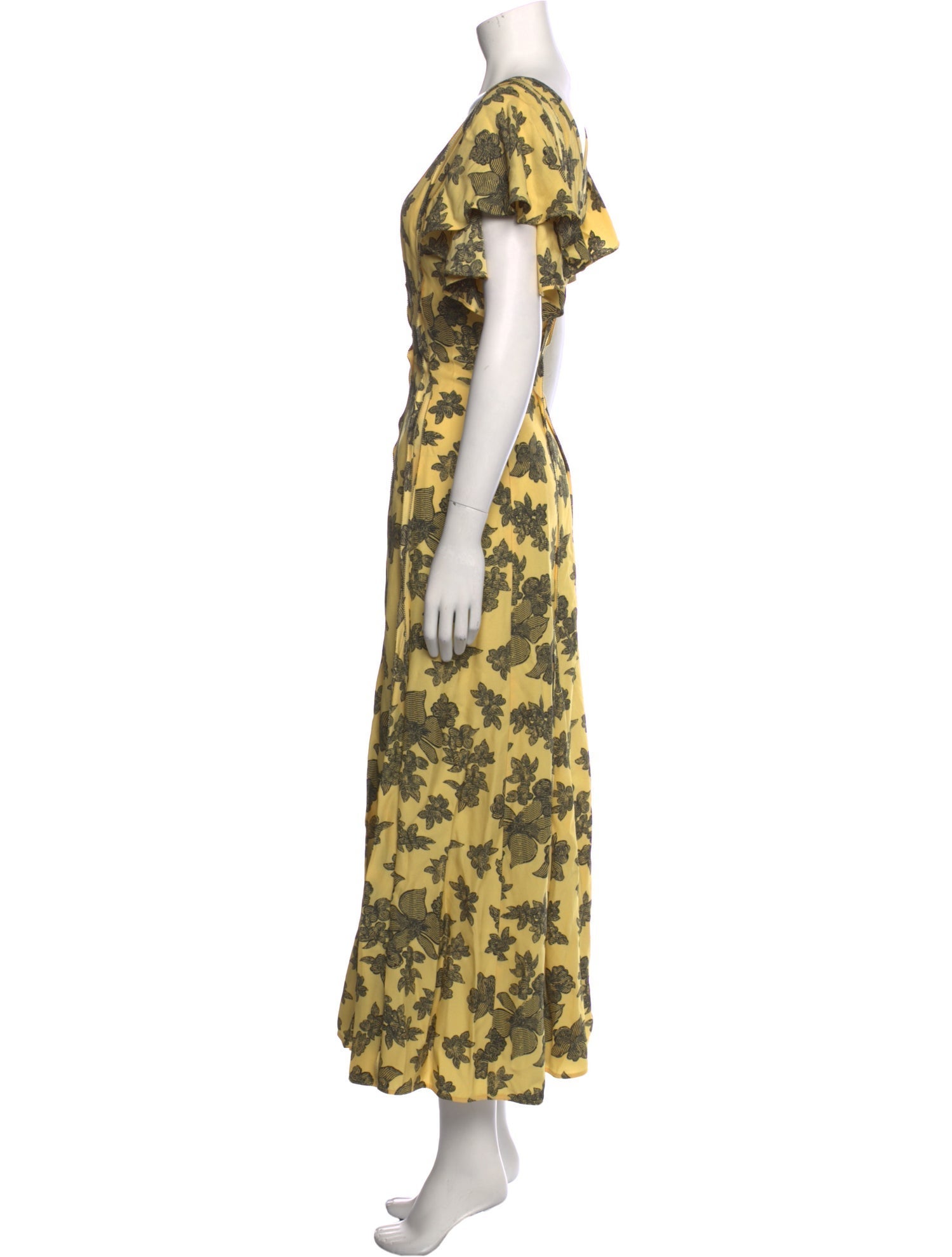 Ulla Johnson Floral Print Midi Length Dress