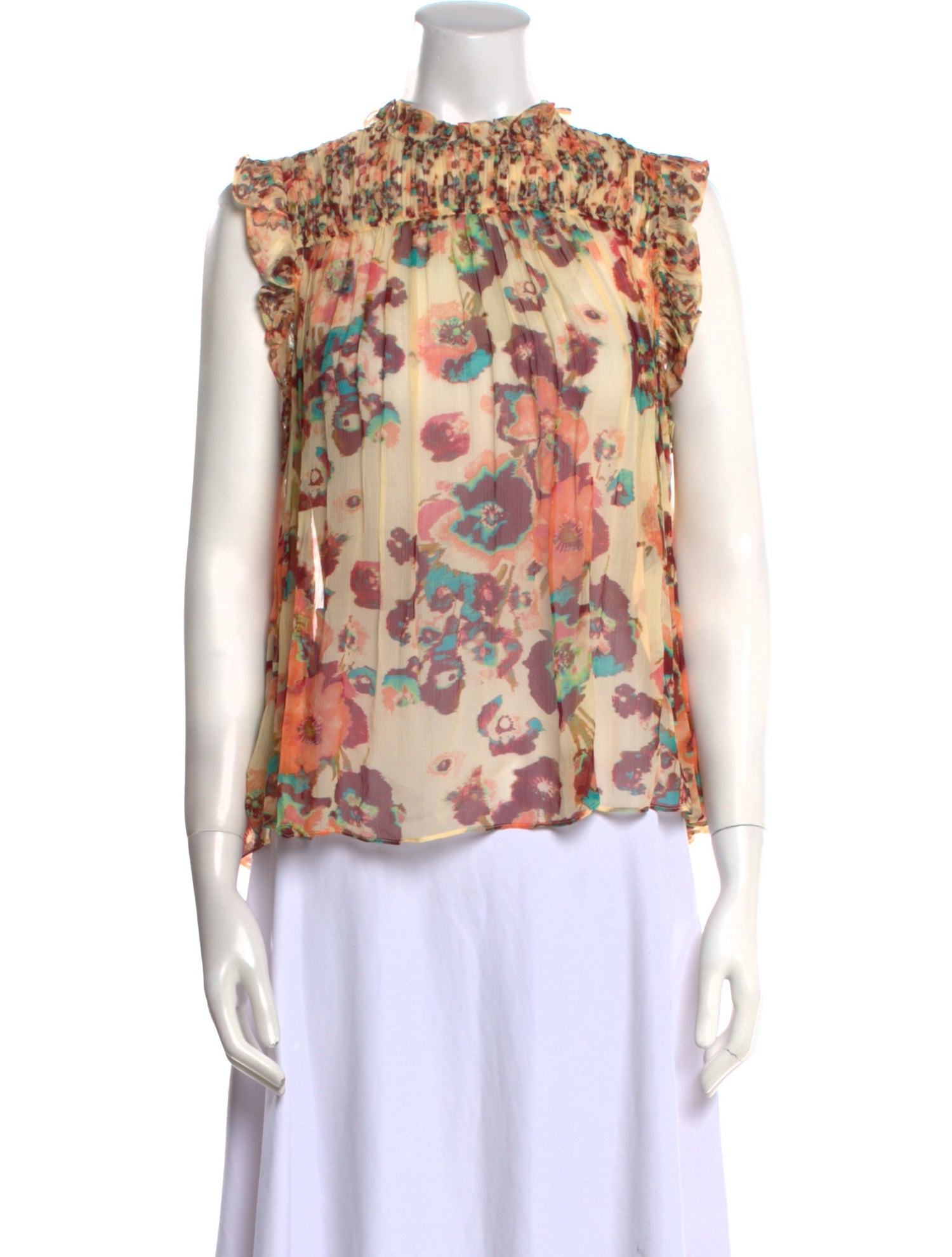 Ulla Johnson Silk Floral Print Blouse w/ Tags