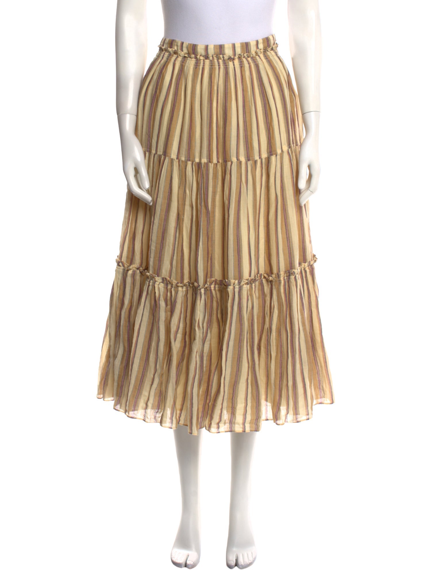 Ulla Johnson Striped Midi Length Skirt w/ Tags