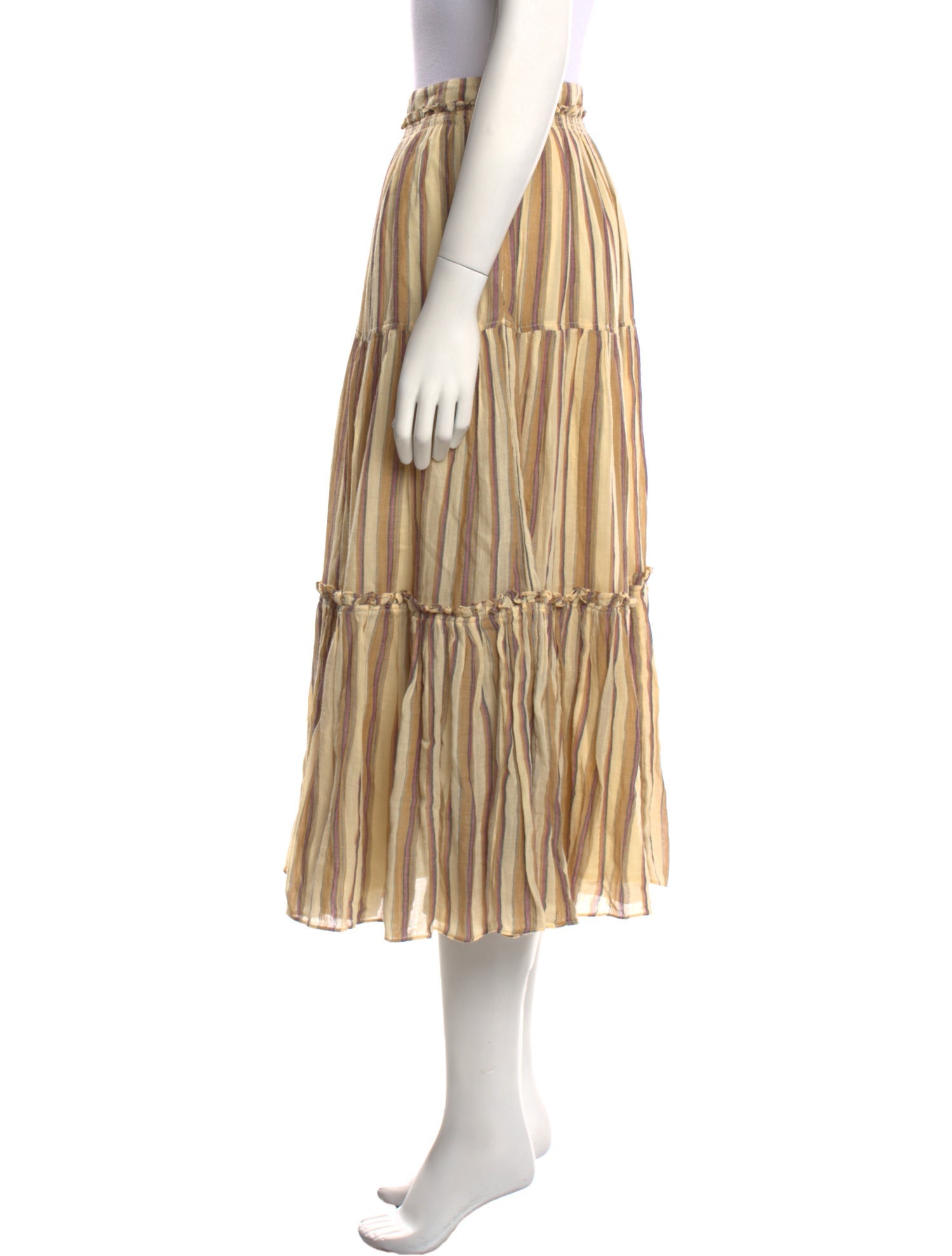 Ulla Johnson Striped Midi Length Skirt w/ Tags