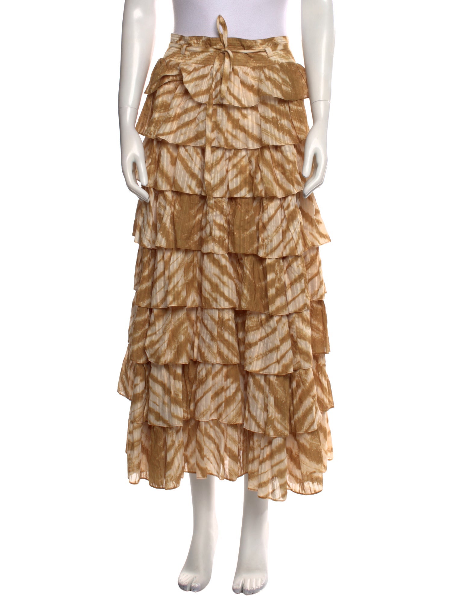 Ulla Johnson Animal Print Midi Length Skirt