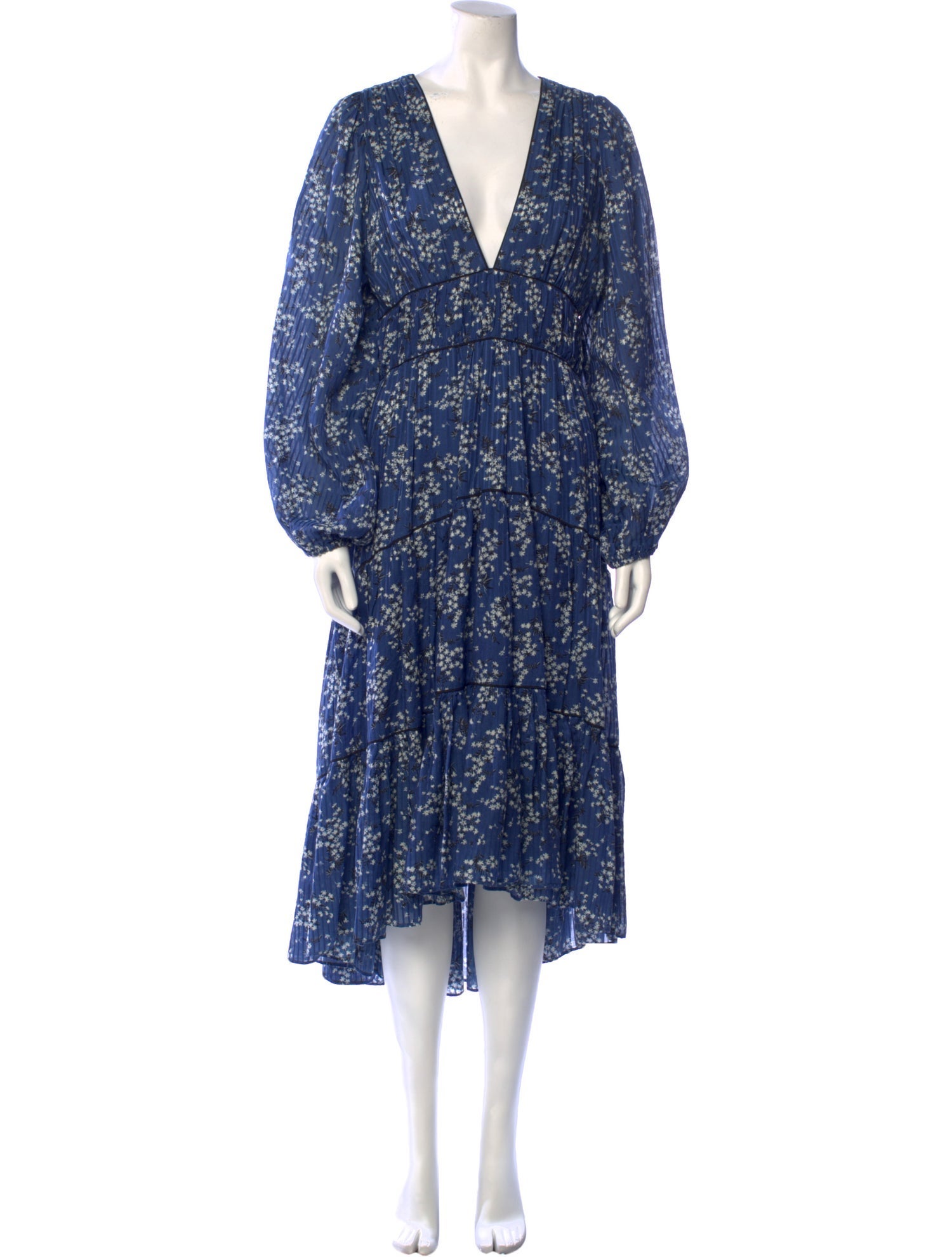 Ulla Johnson Floral Print Midi Length Dress