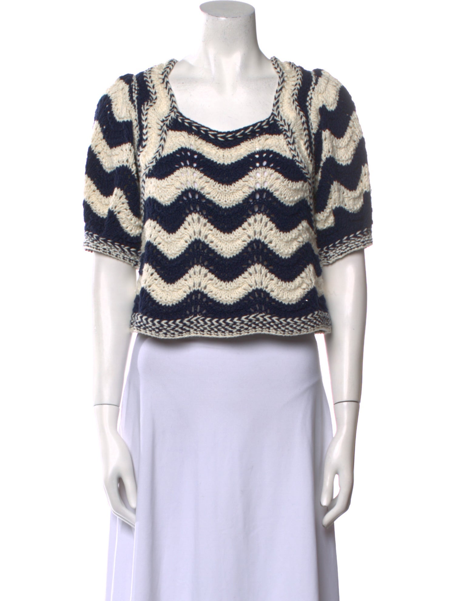 Ulla Johnson Striped Scoop Neck Sweater