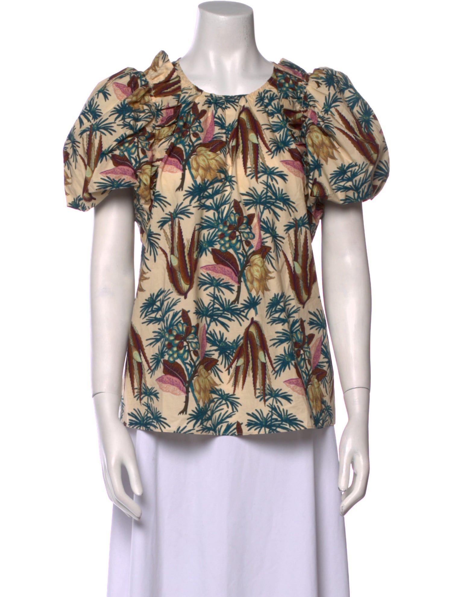 Ulla Johnson Floral Print Scoop Neck Blouse