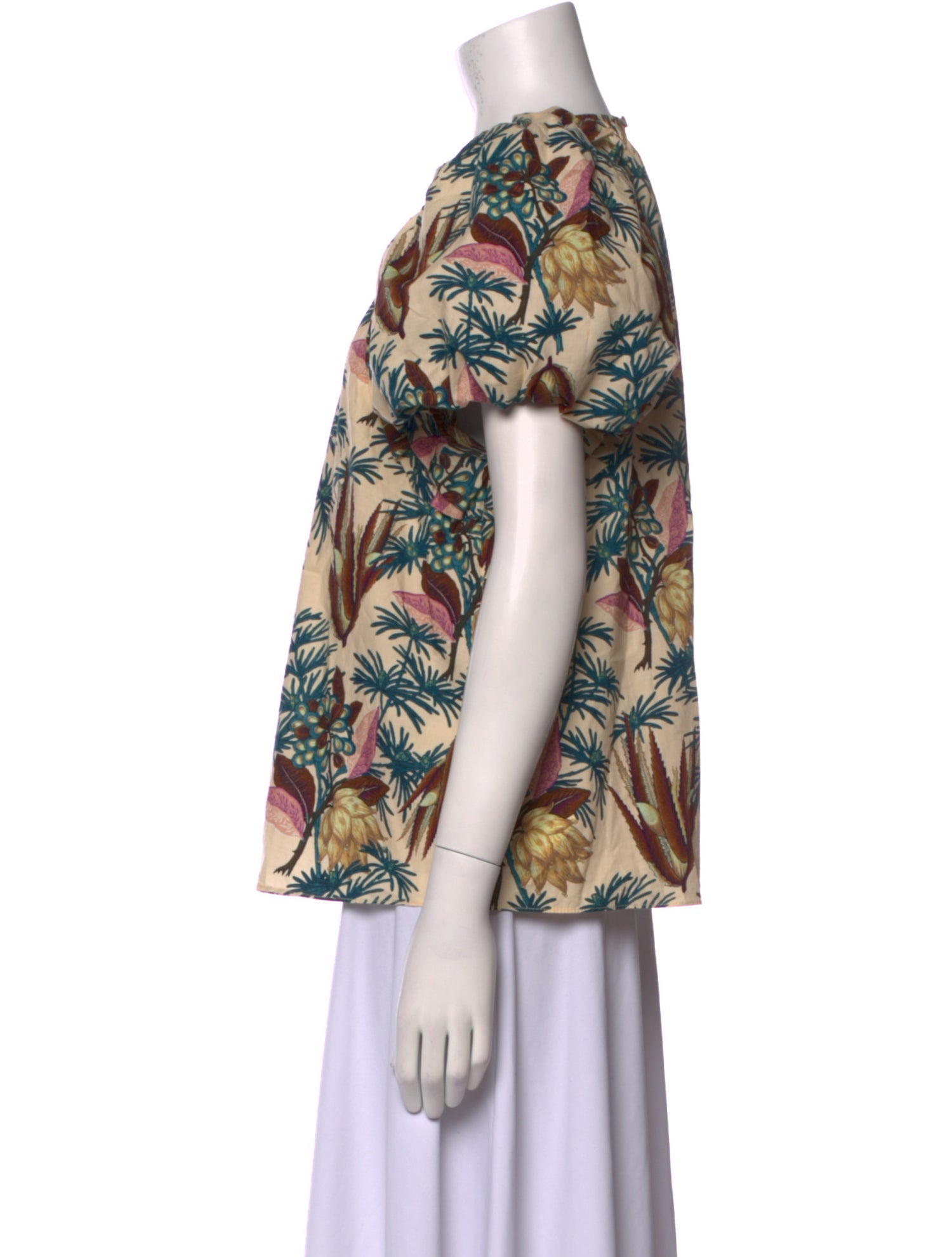 Ulla Johnson Floral Print Scoop Neck Blouse