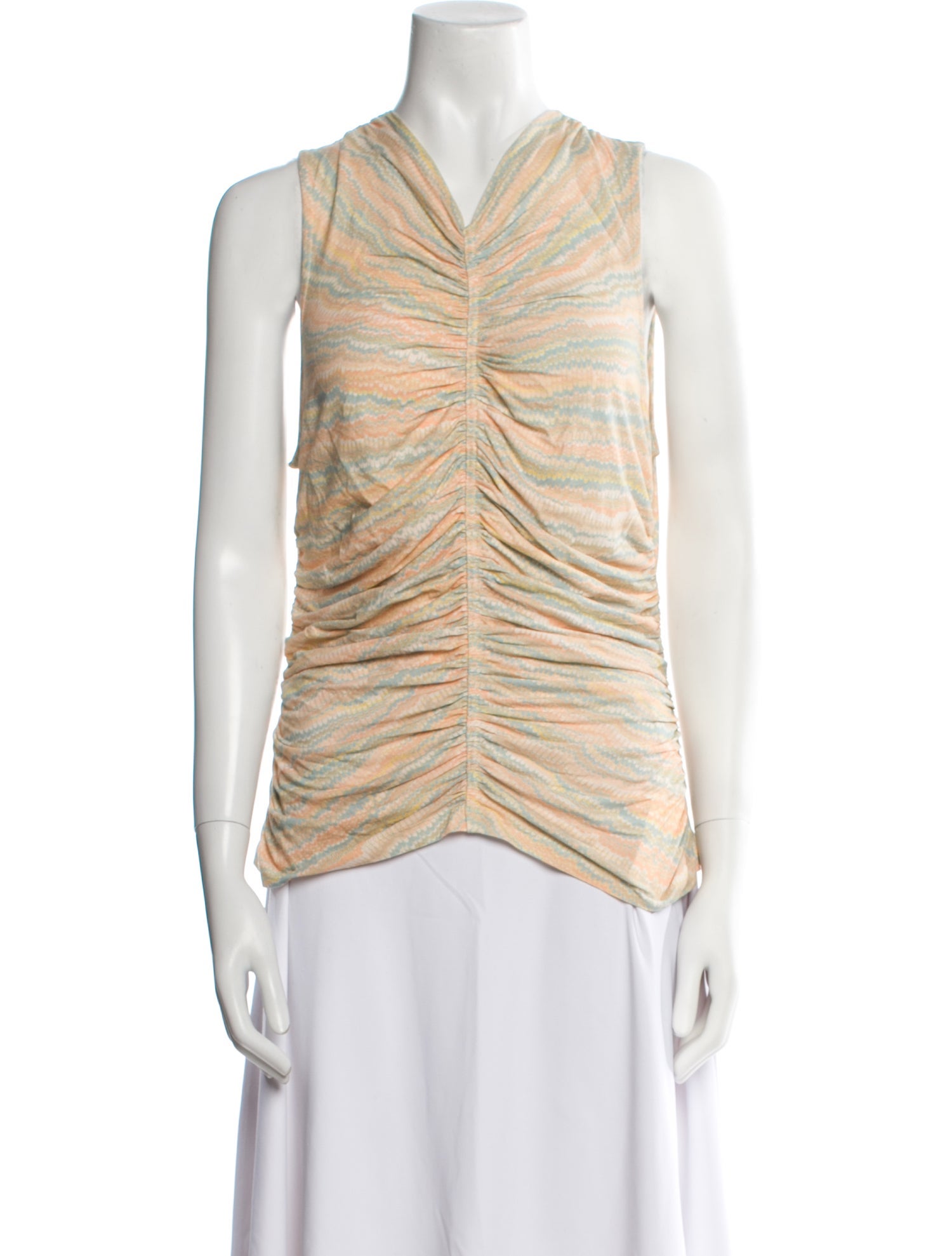Ulla Johnson Striped V-Neck Top