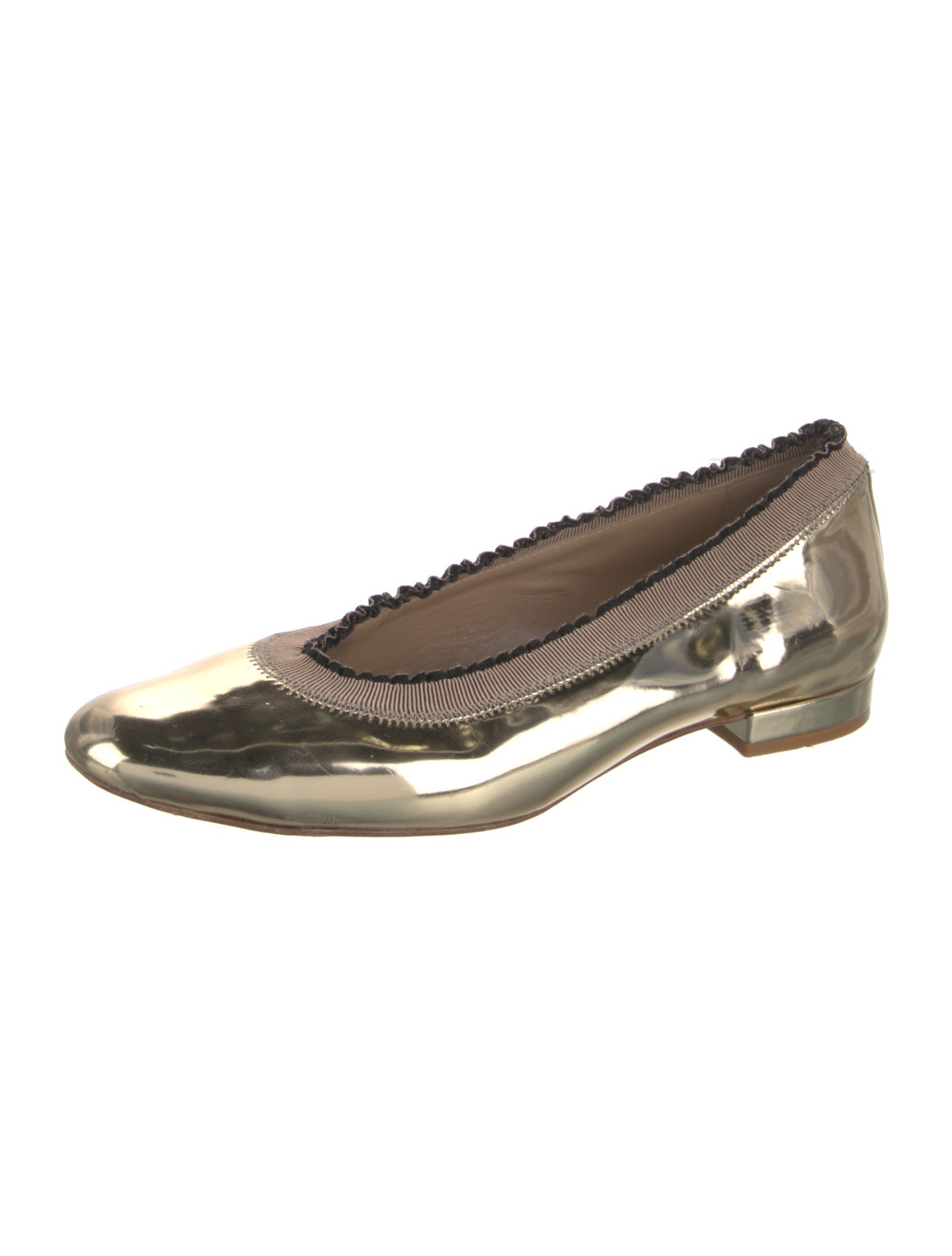 Ulla Johnson Patent Leather Ruffle Embellishment Ballet Flats