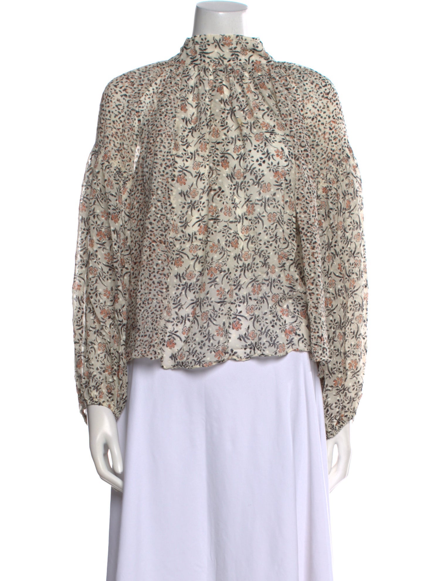 Ulla Johnson Silk Floral Print Blouse