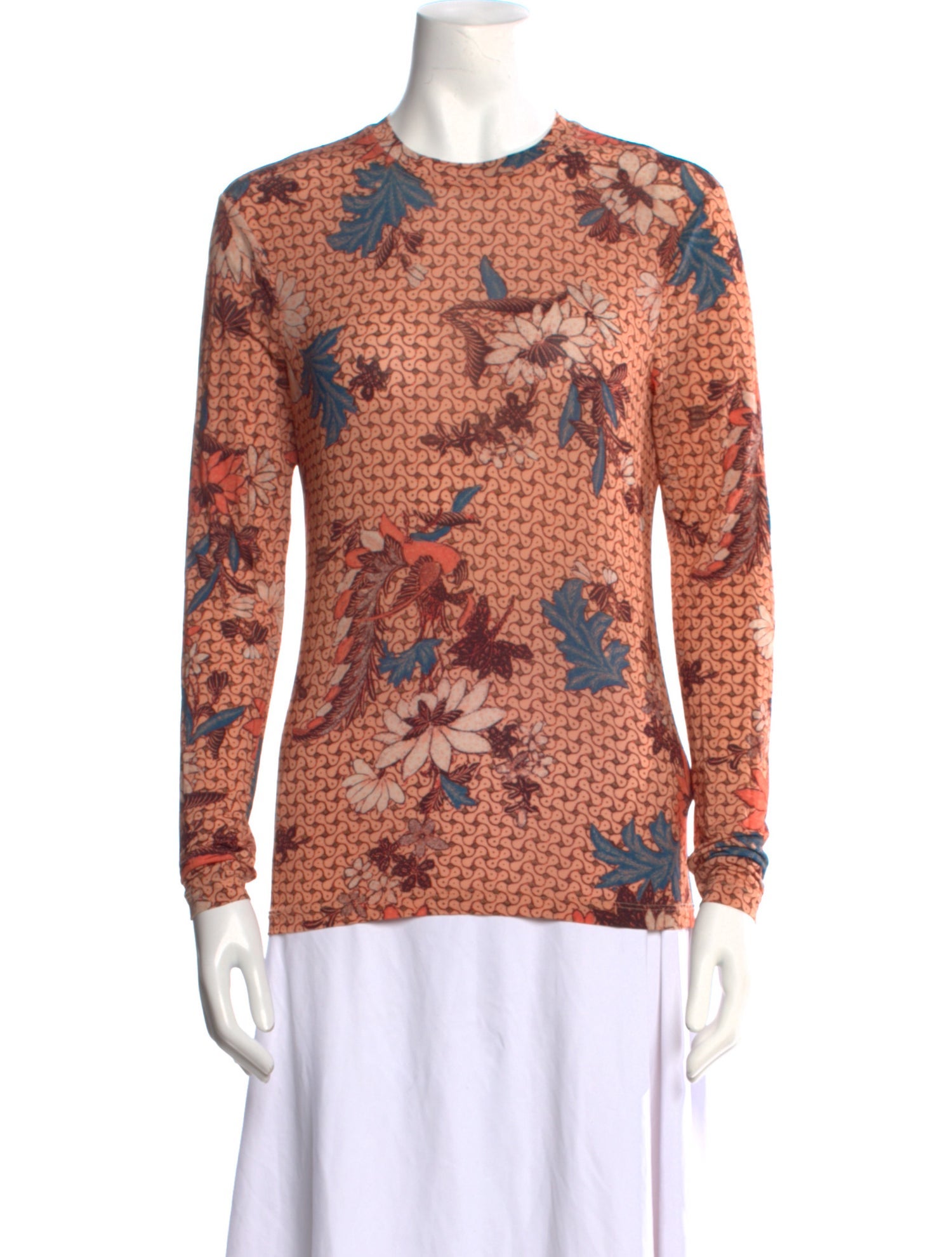 Ulla Johnson Printed Crew Neck Top