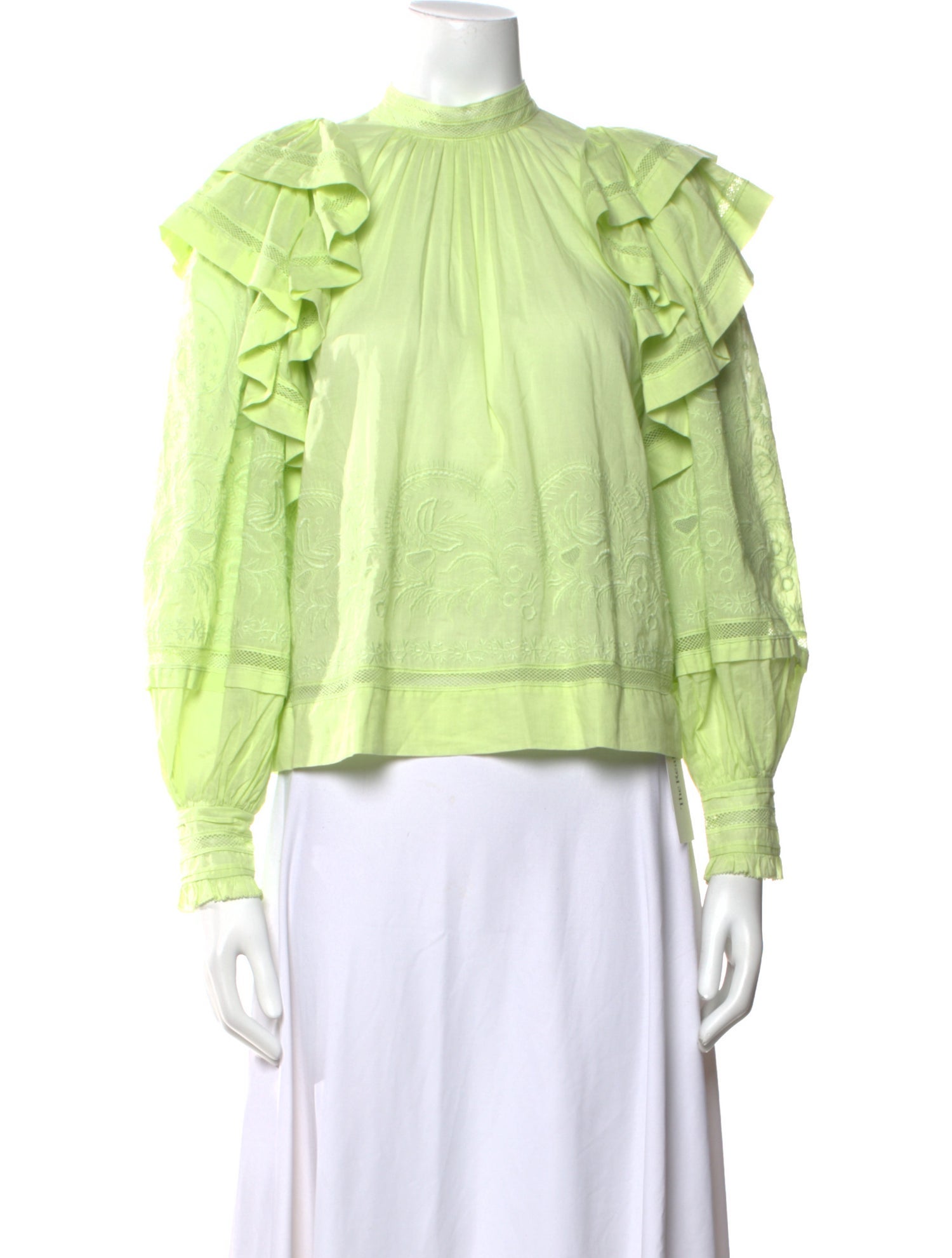 Ulla Johnson Mock Neck Long Sleeve Sweatshirt