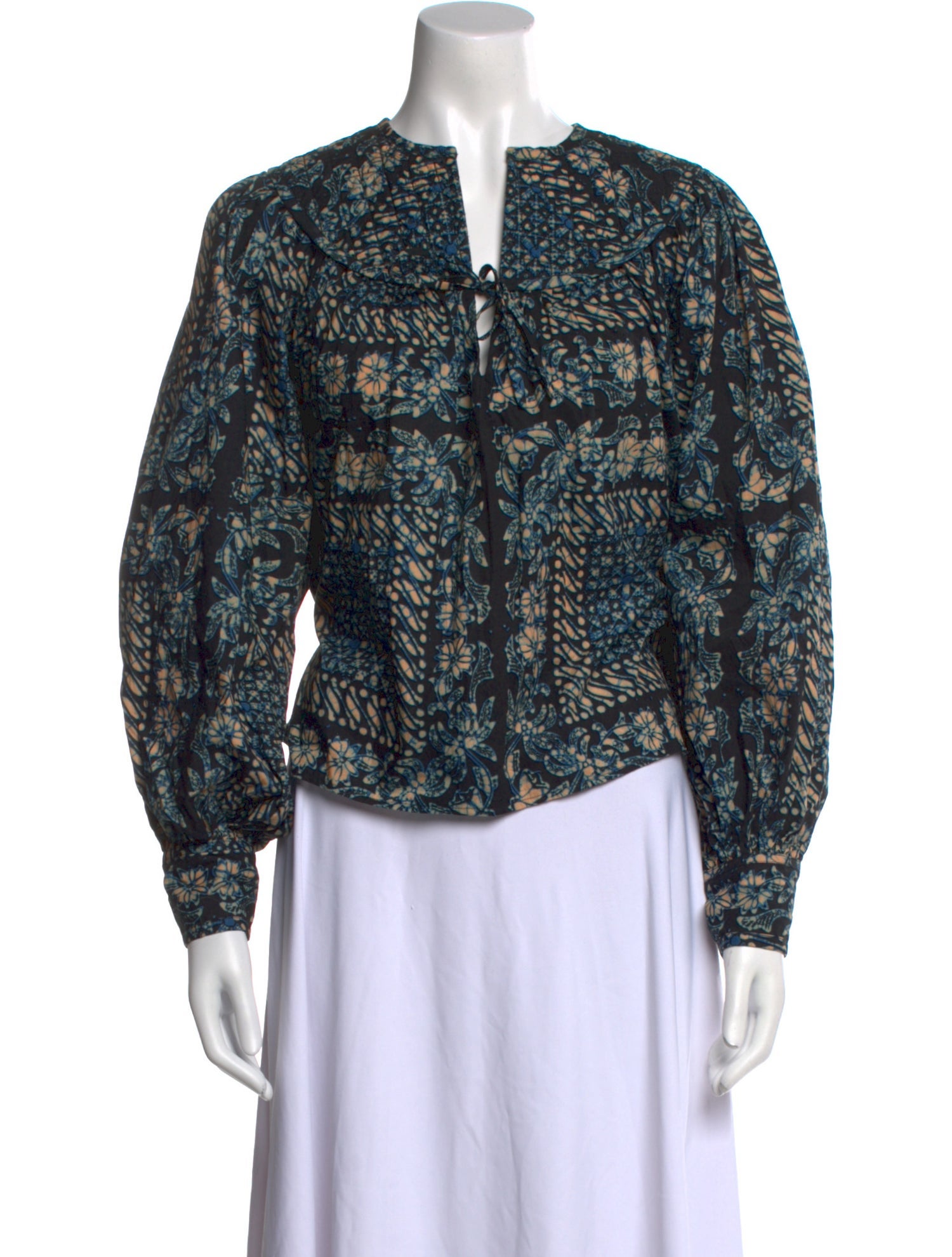 Ulla Johnson Floral Print V-Neck Blouse