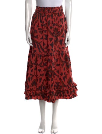 Ulla Johnson Printed Midi Length Skirt