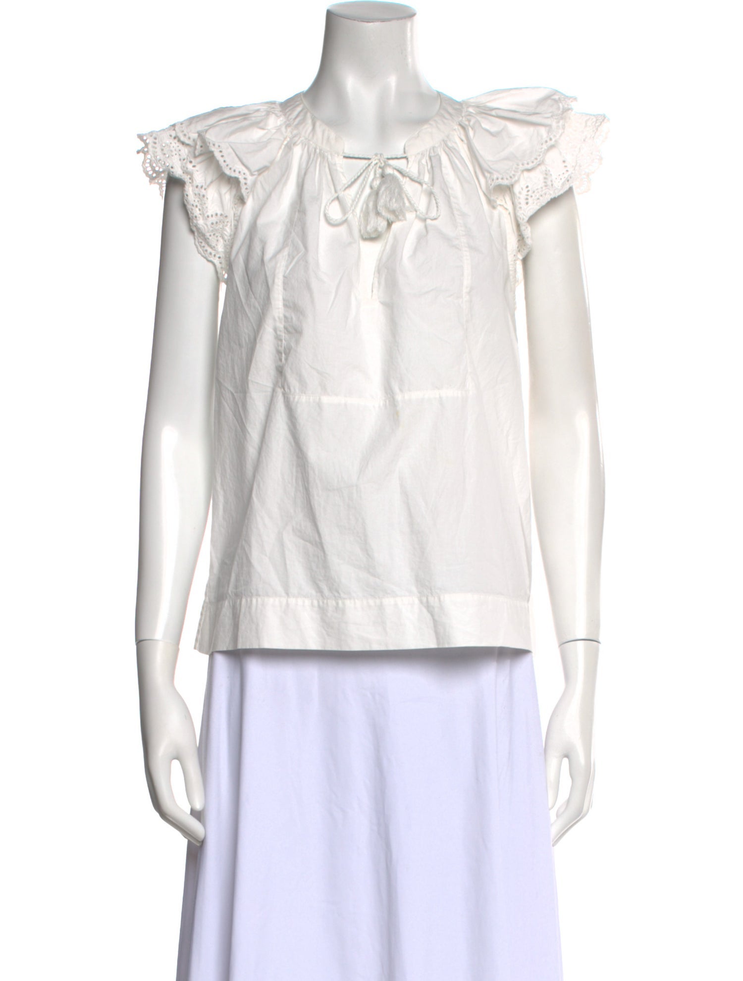 Ulla Johnson Crew Neck Short Sleeve Top