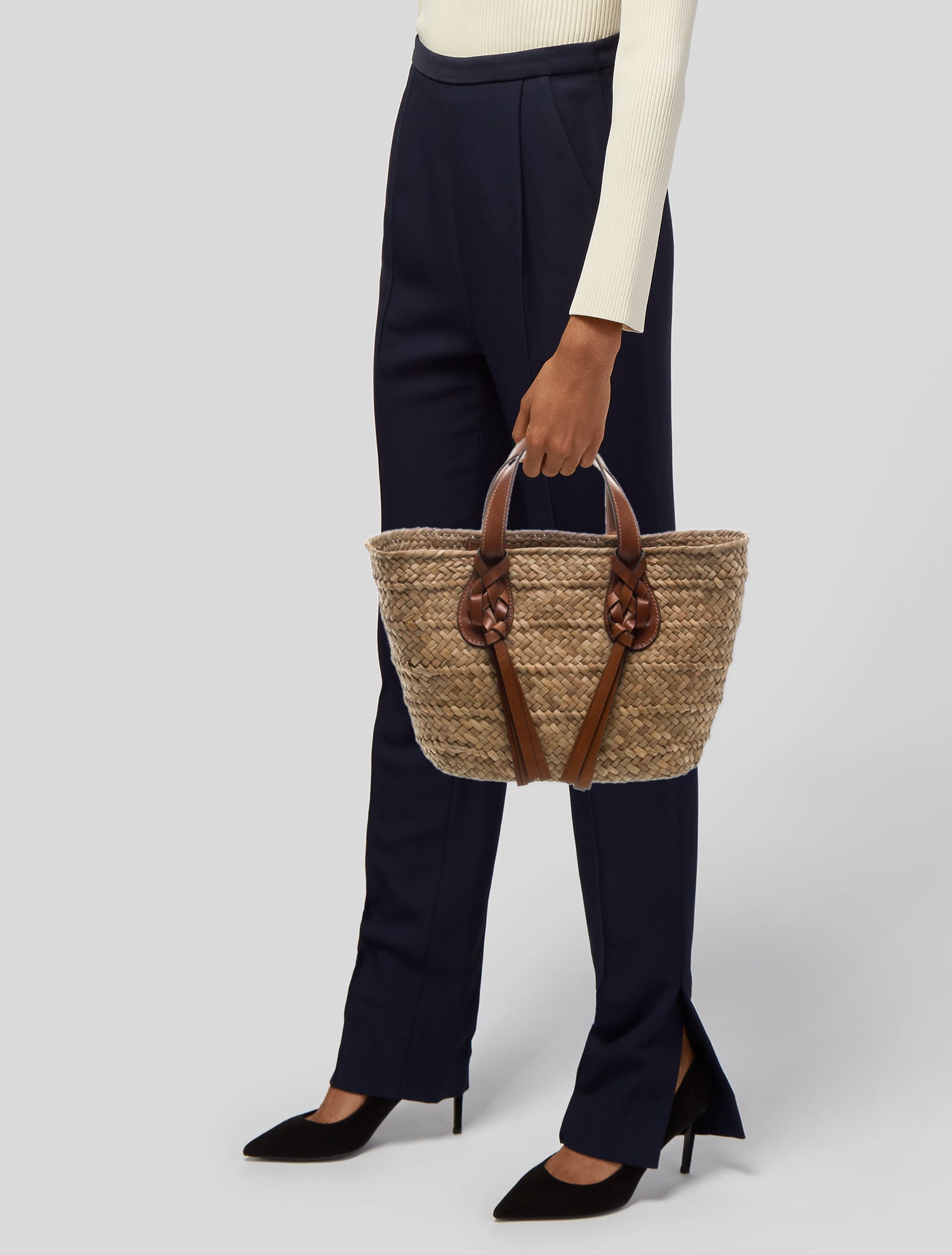 Ulla Johnson Straw Top Handle Bag