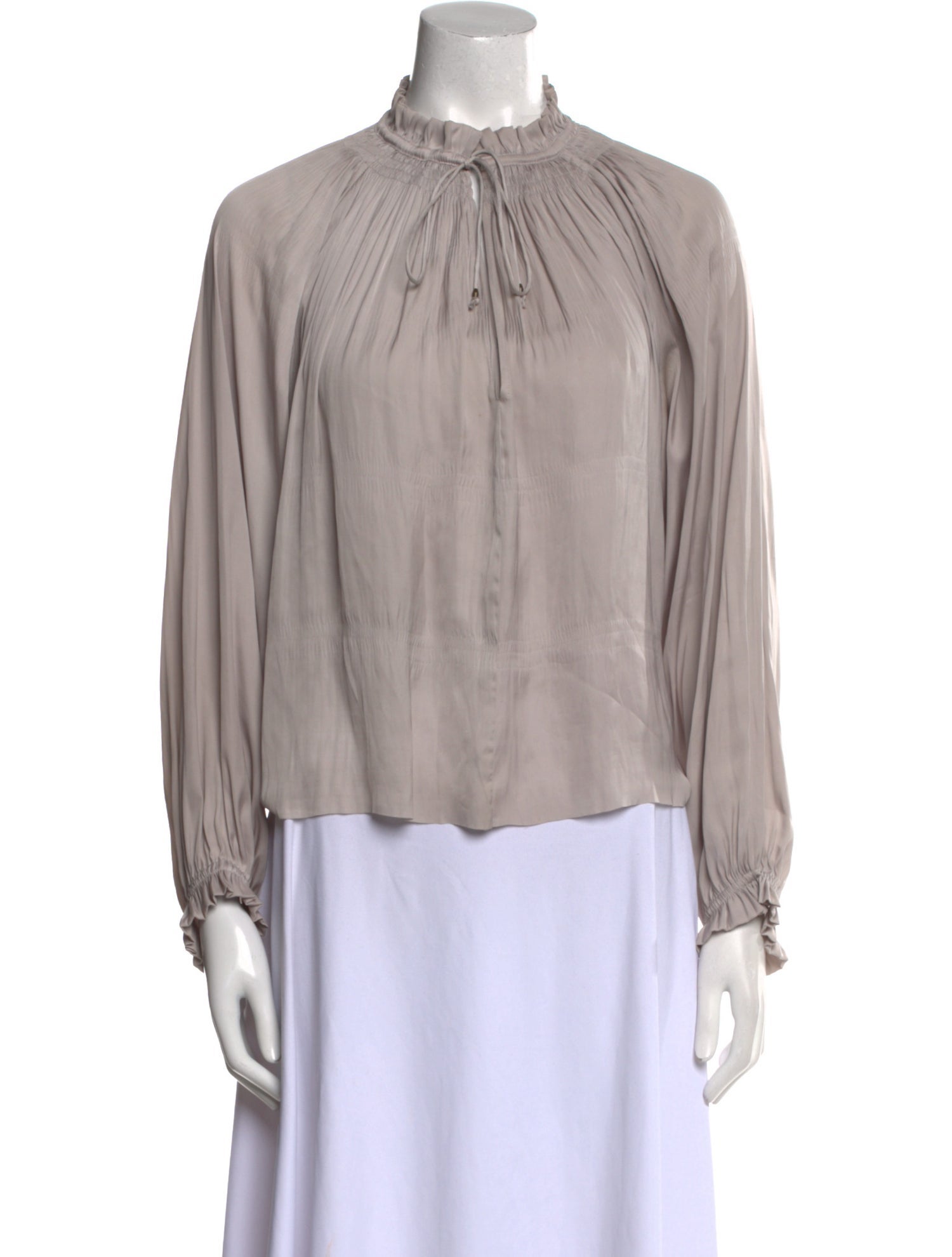 Ulla Johnson Mock Neck Long Sleeve Blouse