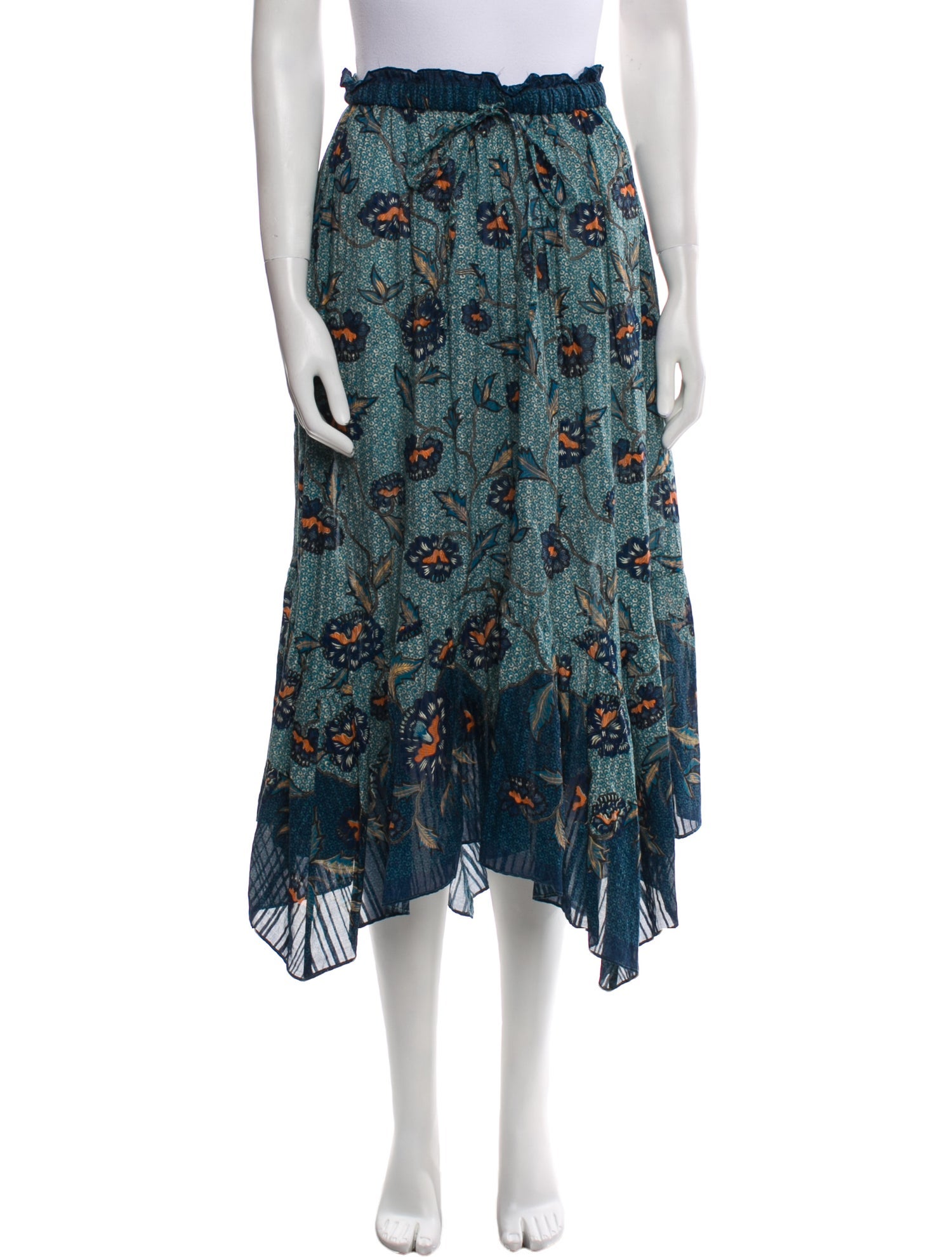 Ulla Johnson Floral Print Midi Length Skirt