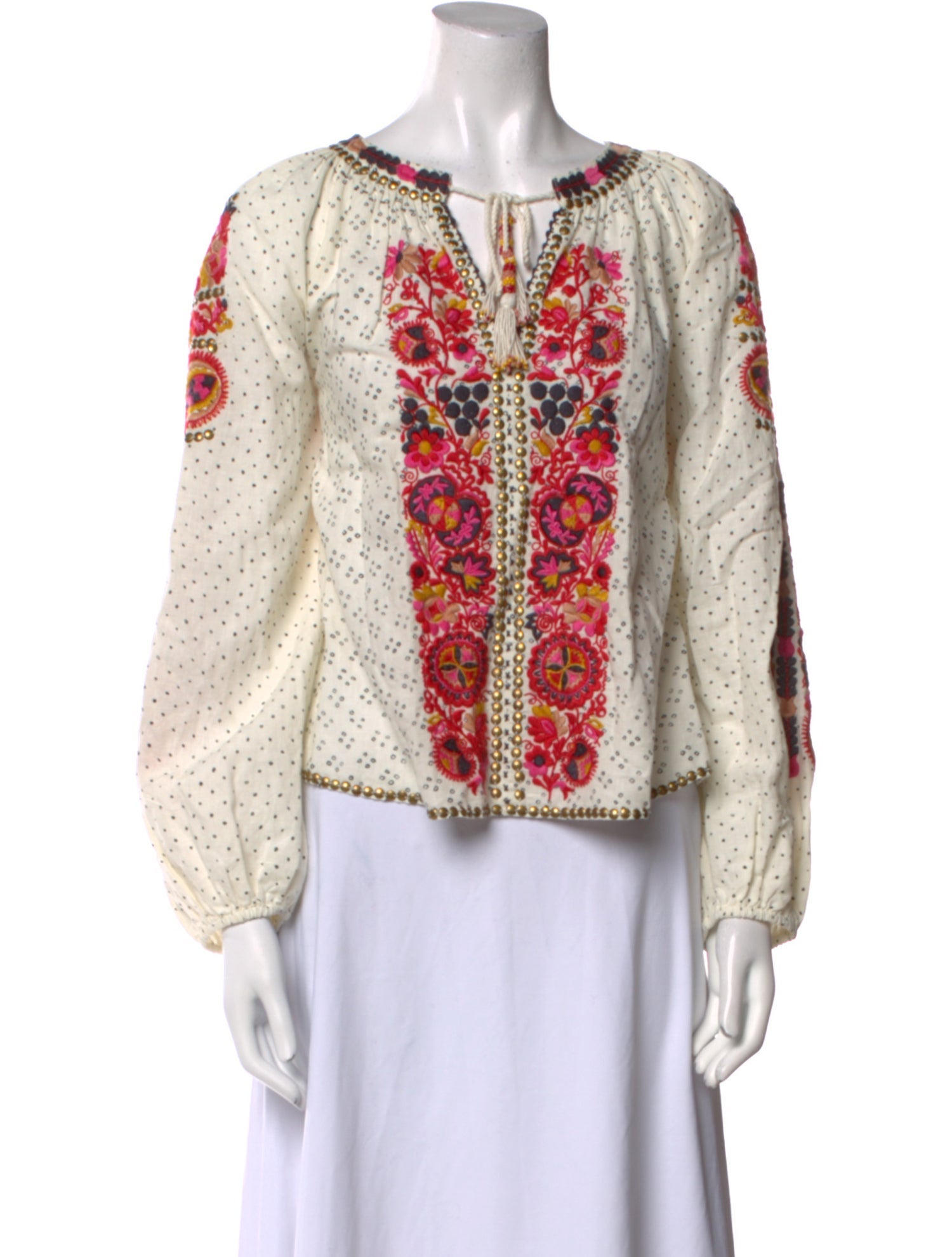 Ulla Johnson Printed Scoop Neck Blouse