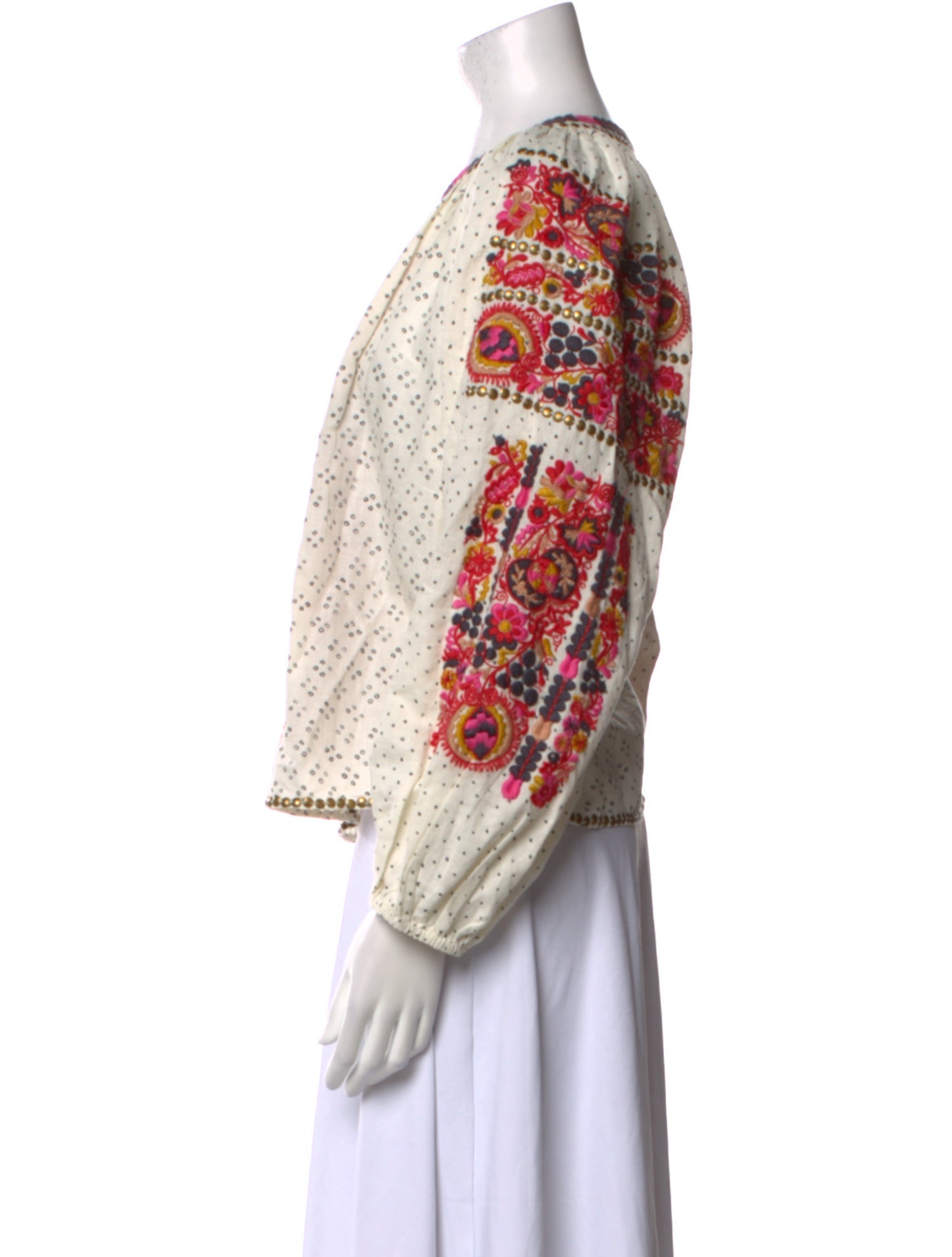 Ulla Johnson Printed Scoop Neck Blouse