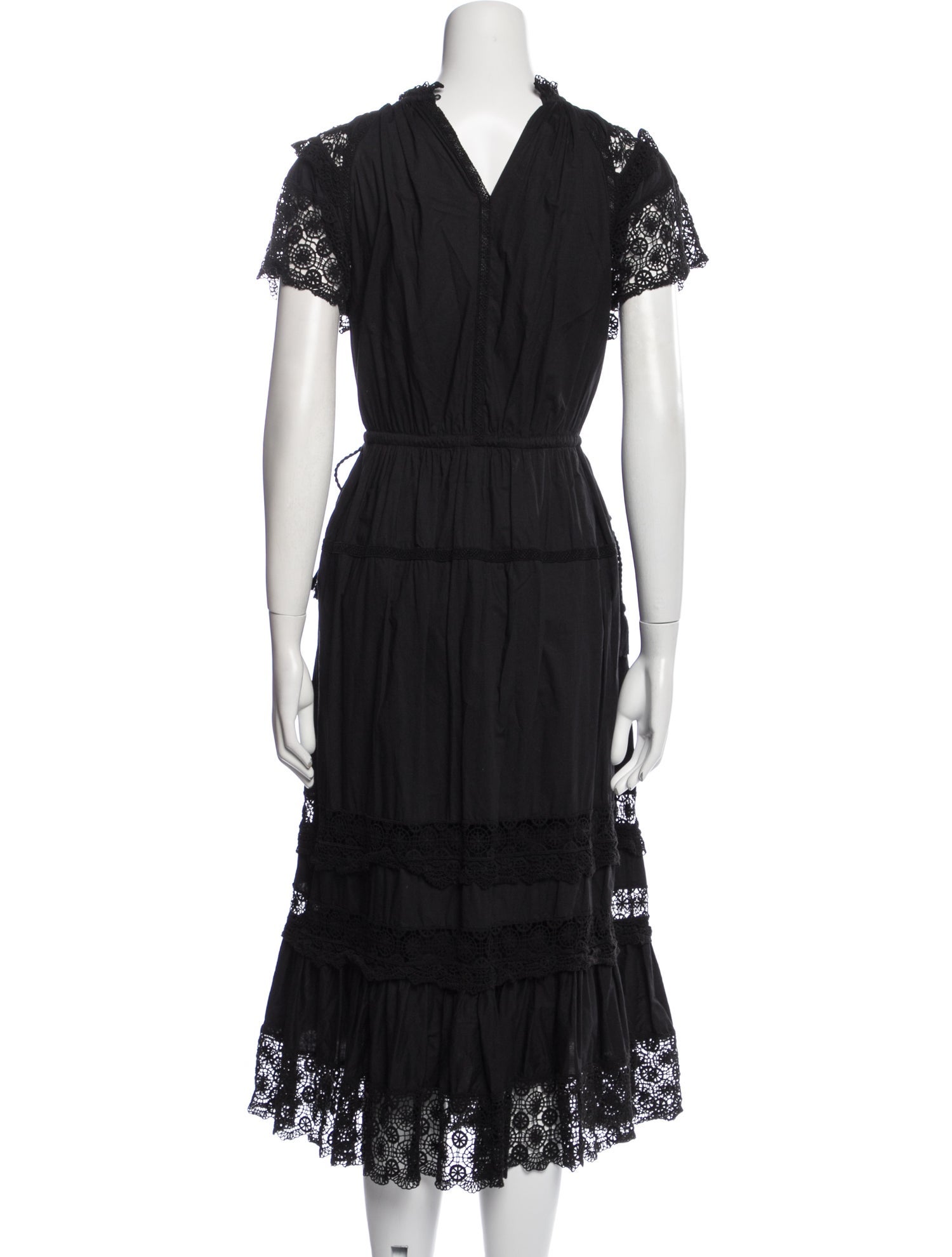 Ulla Johnson Mock Neck Midi Length Dress