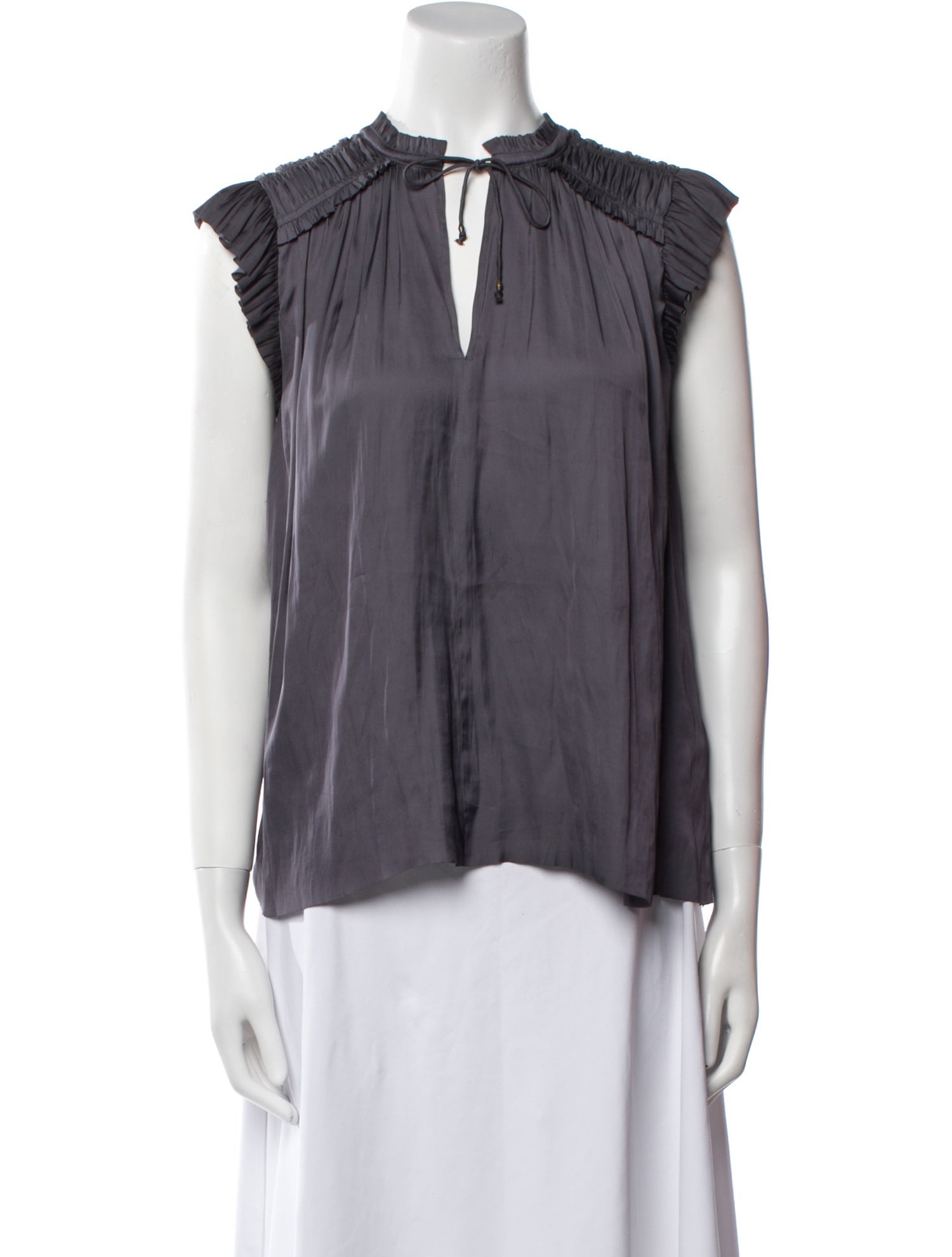 Ulla Johnson Tie Neck Sleeveless Blouse