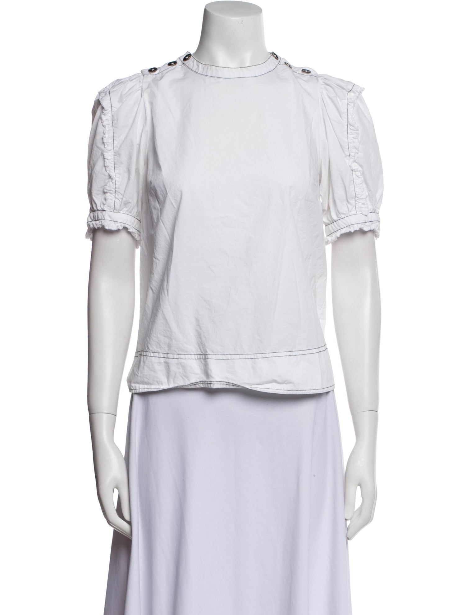 Ulla Johnson Crew Neck Short Sleeve Top