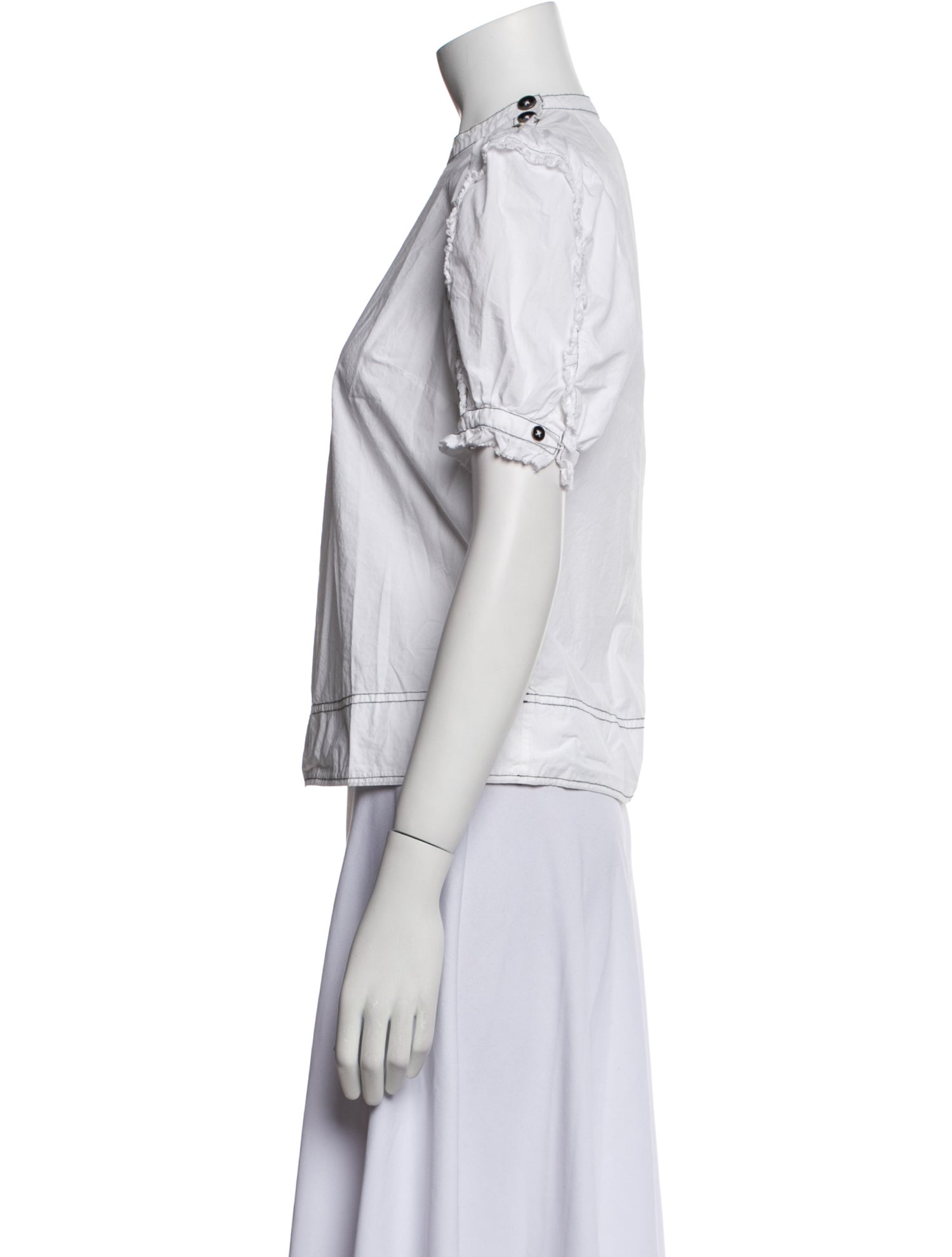 Ulla Johnson Crew Neck Short Sleeve Top