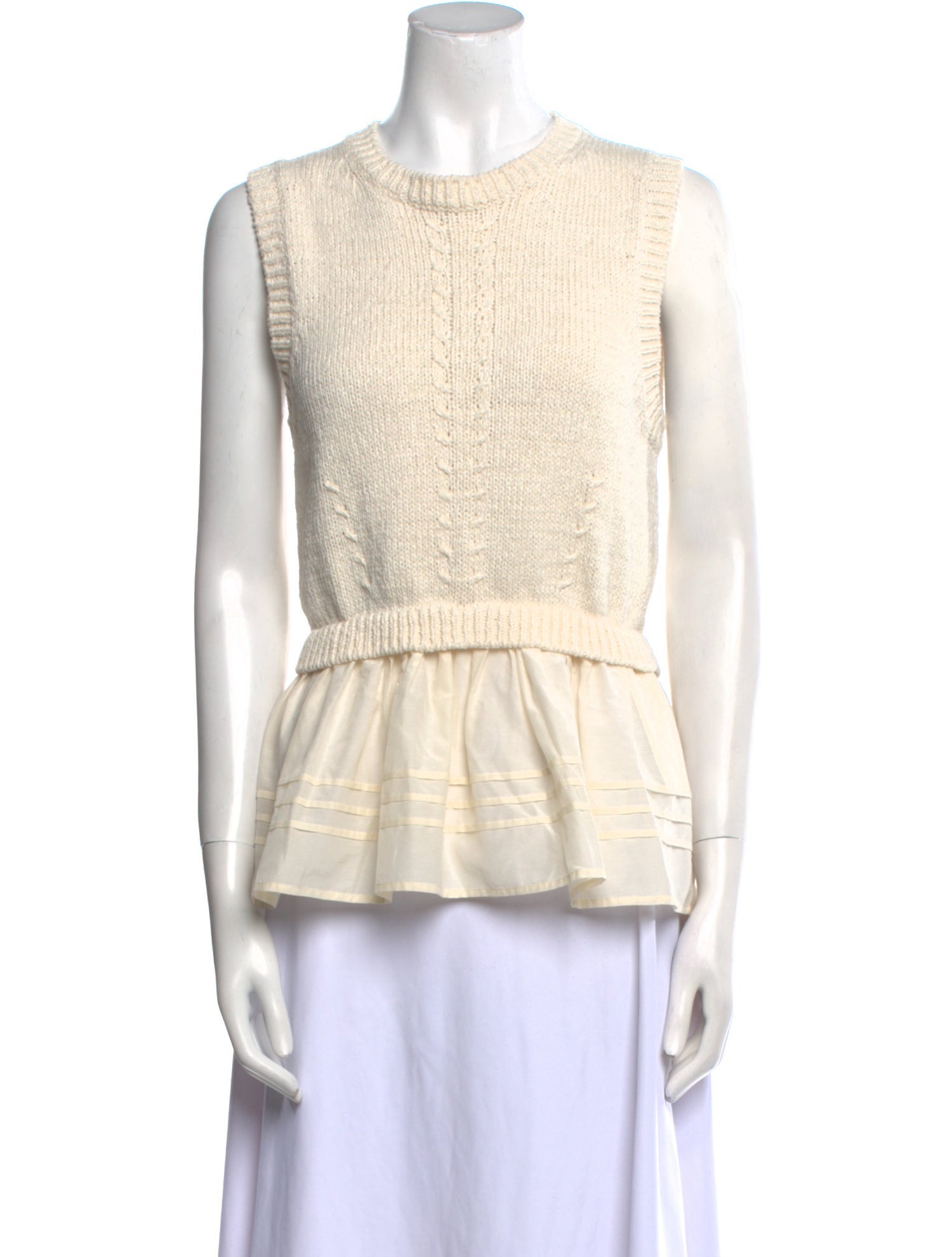 Ulla Johnson Crew Neck Sleeveless Top