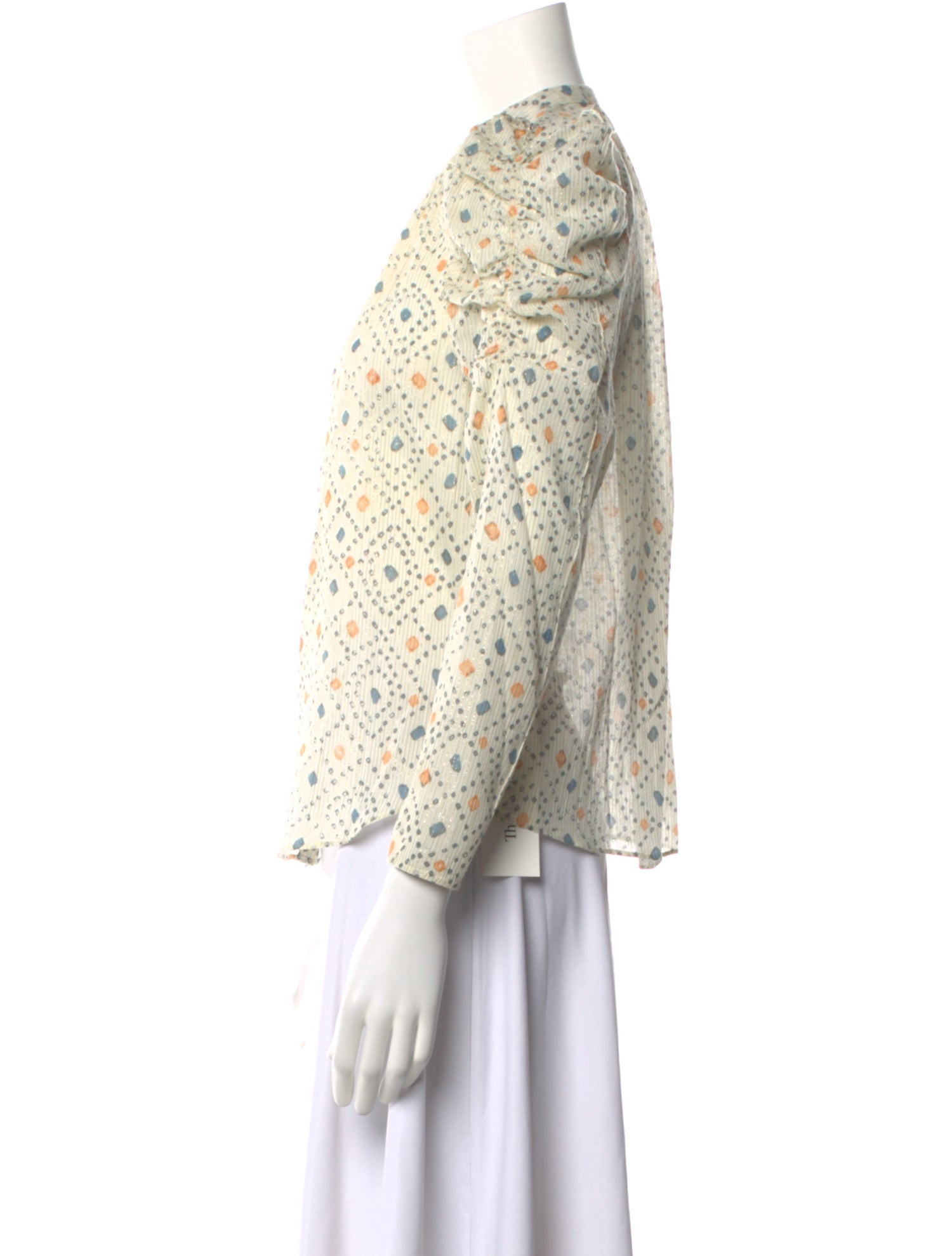 Ulla Johnson Floral Print Mock Neck Blouse