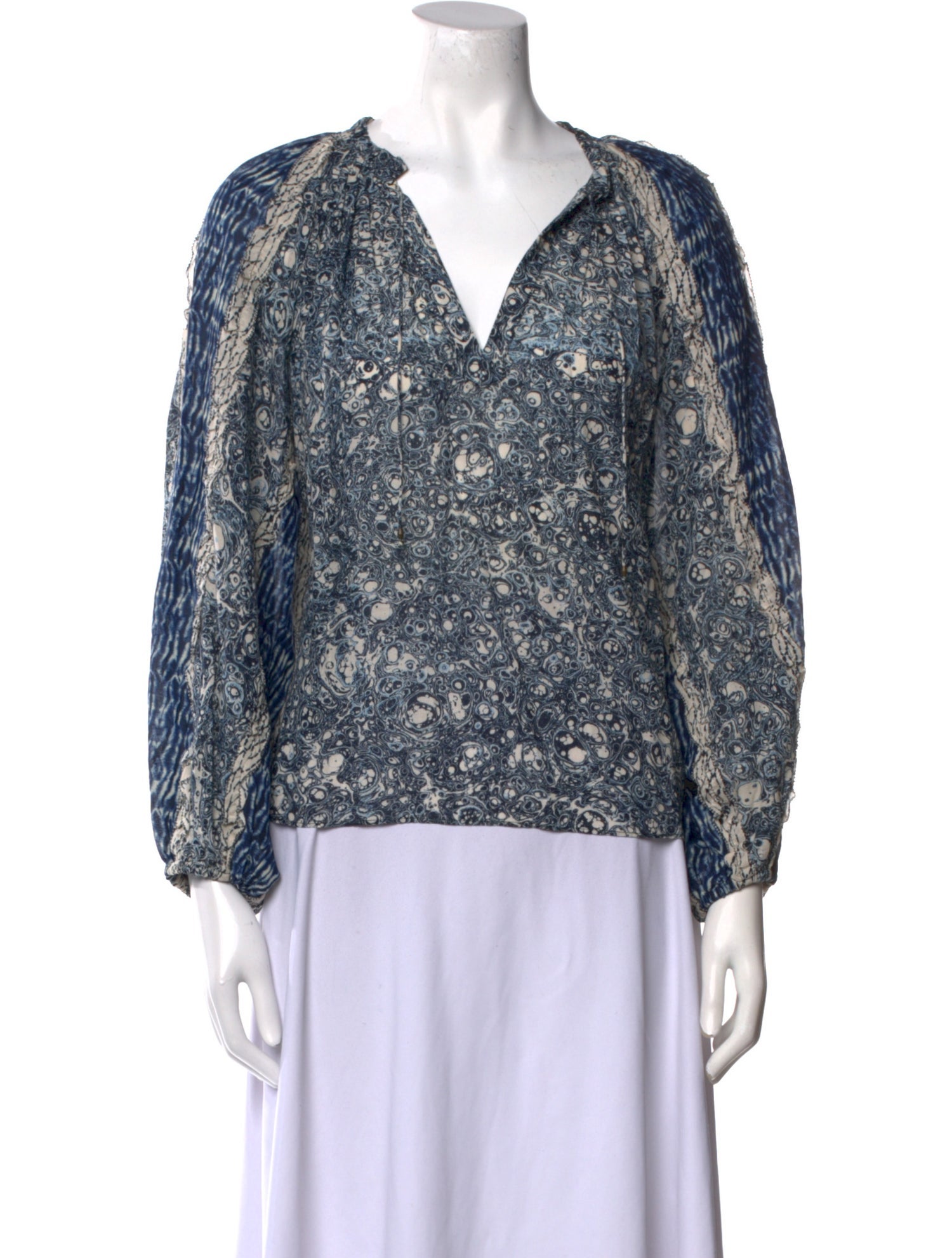 Ulla Johnson Printed V-Neck Blouse