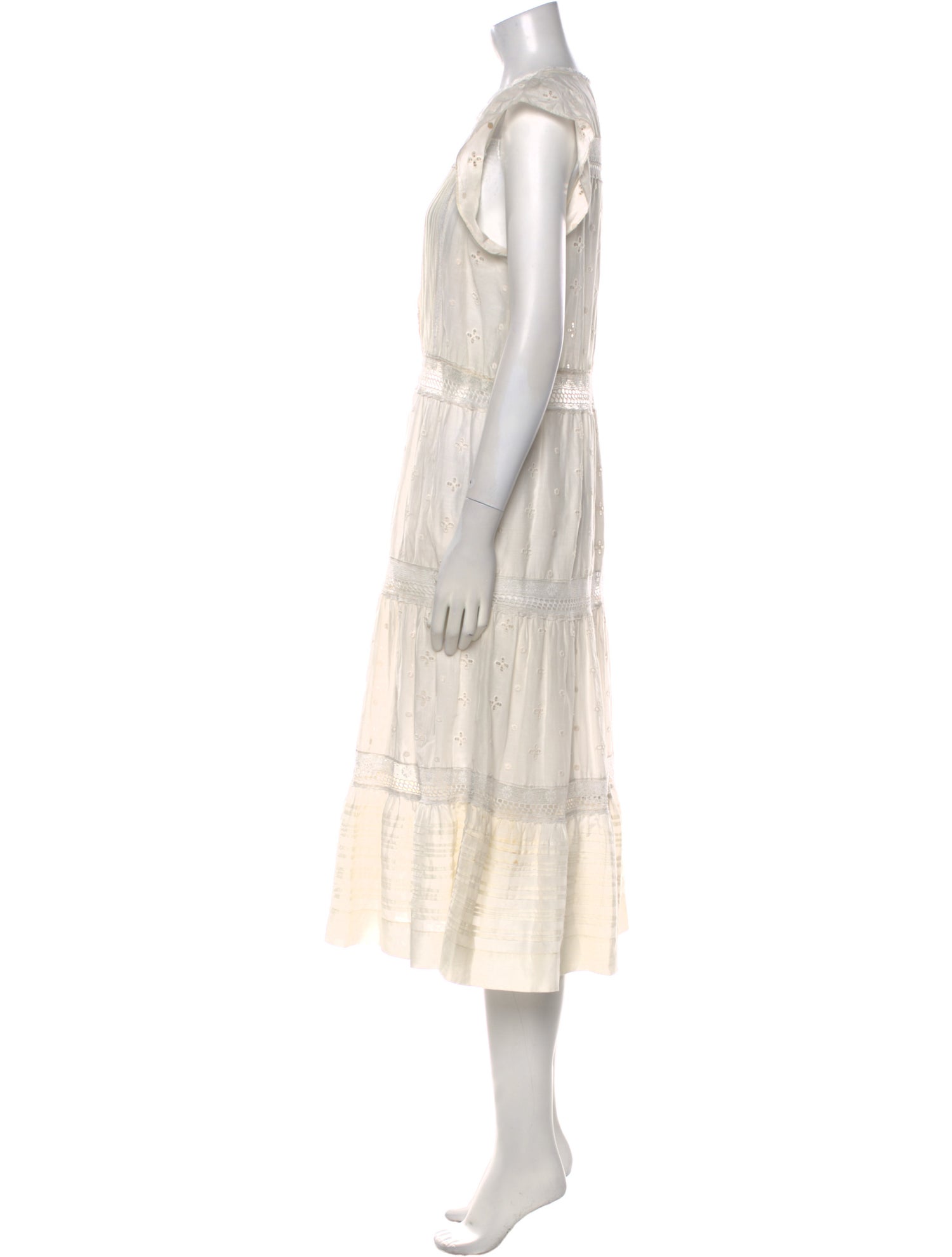 Ulla Johnson Crew Neck Midi Length Dress