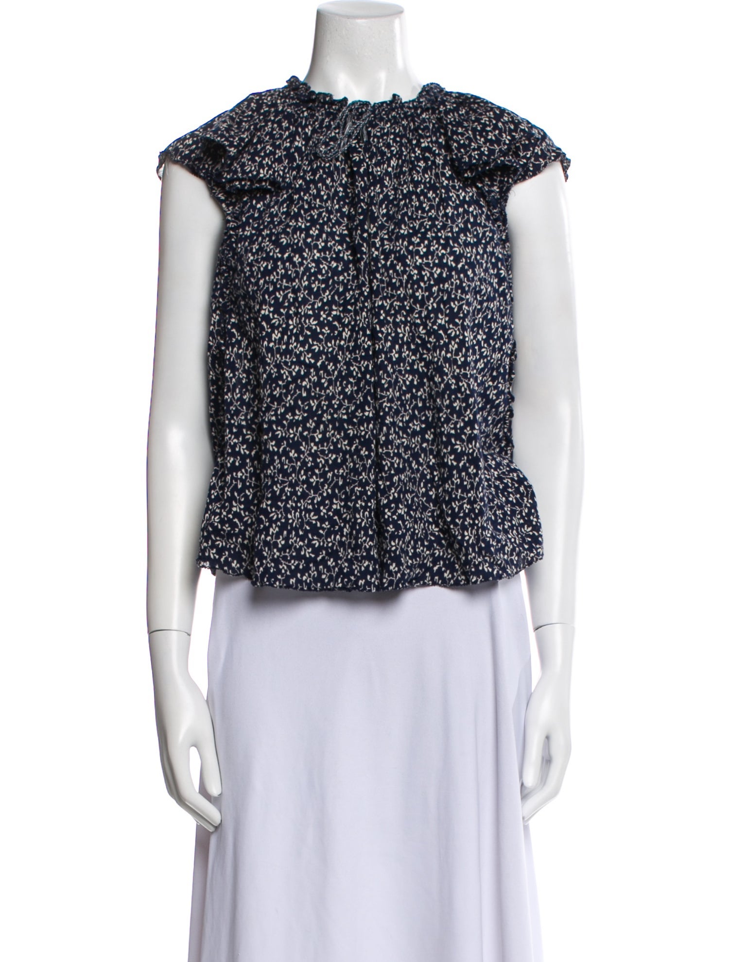 Ulla Johnson Printed Crew Neck Blouse