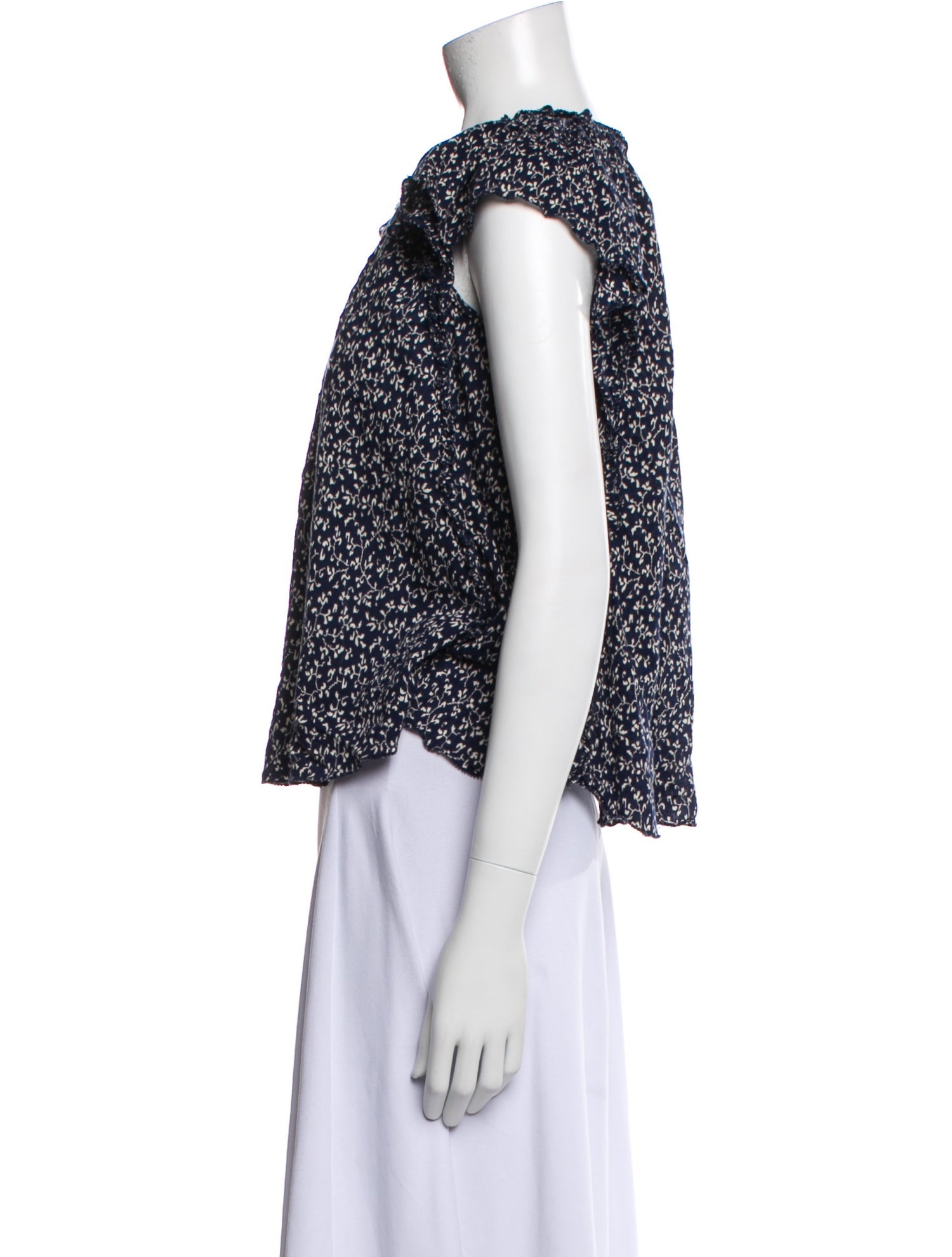 Ulla Johnson Printed Crew Neck Blouse