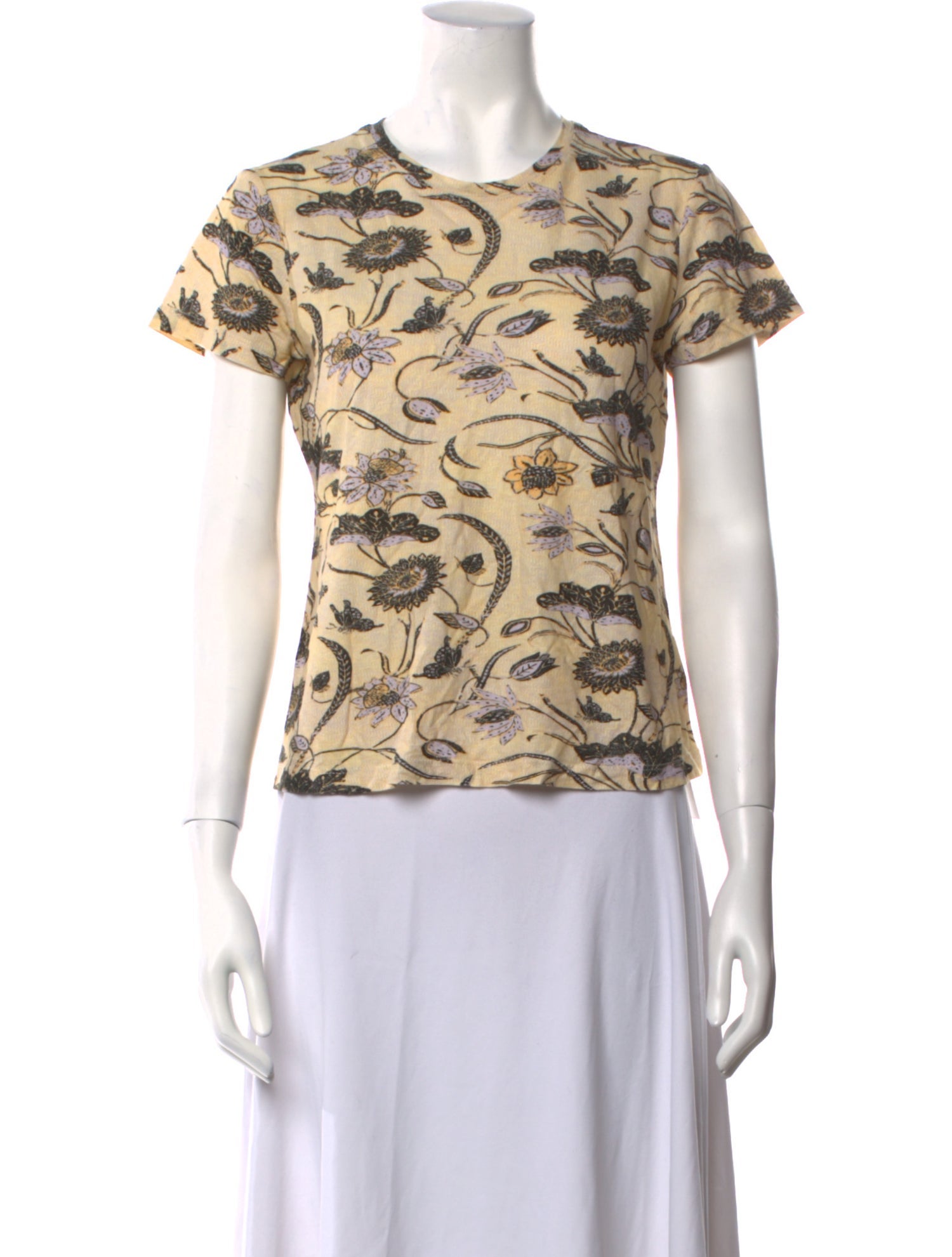 Ulla Johnson Floral Print Crew Neck T-Shirt
