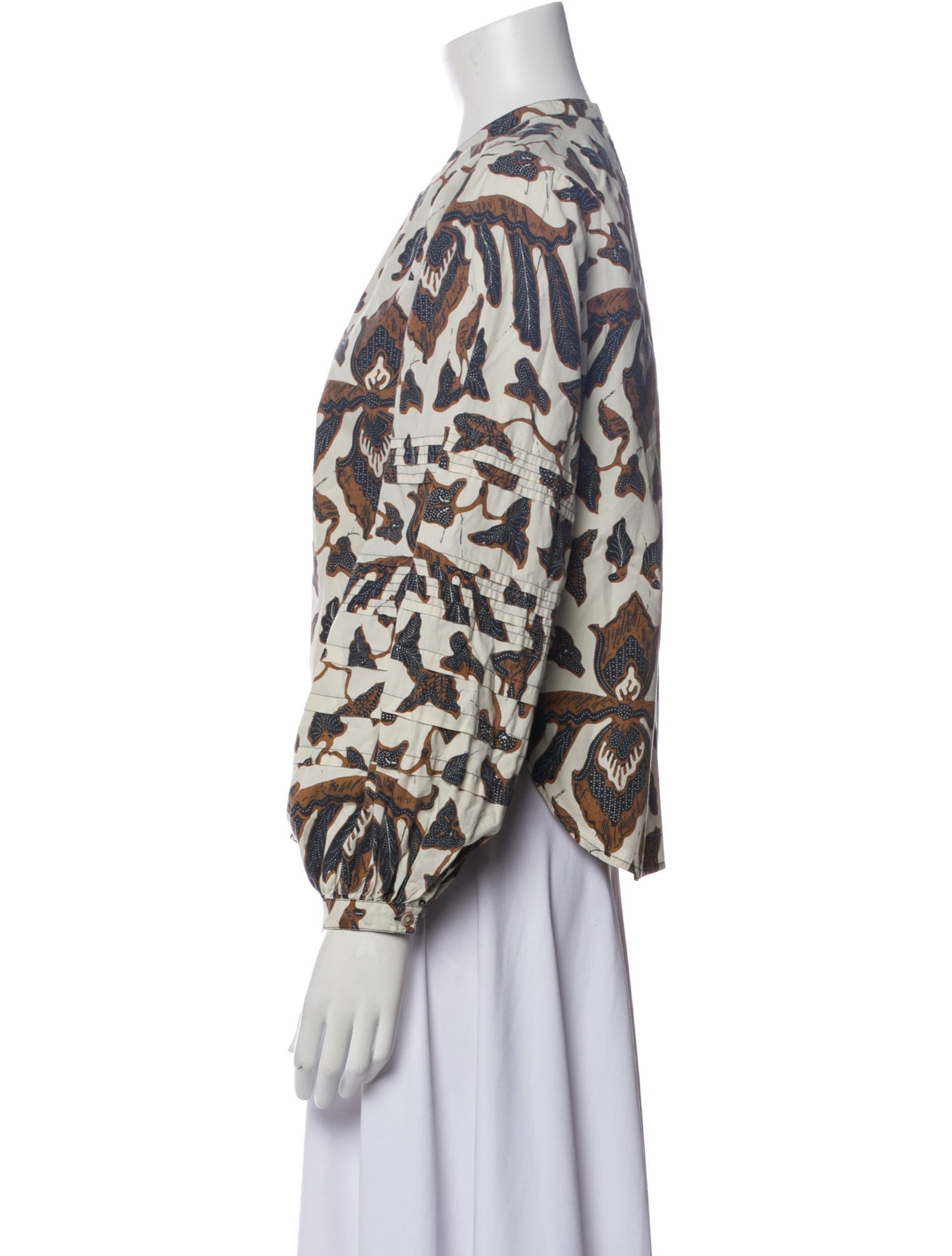 Ulla Johnson Printed Mock Neck Blouse