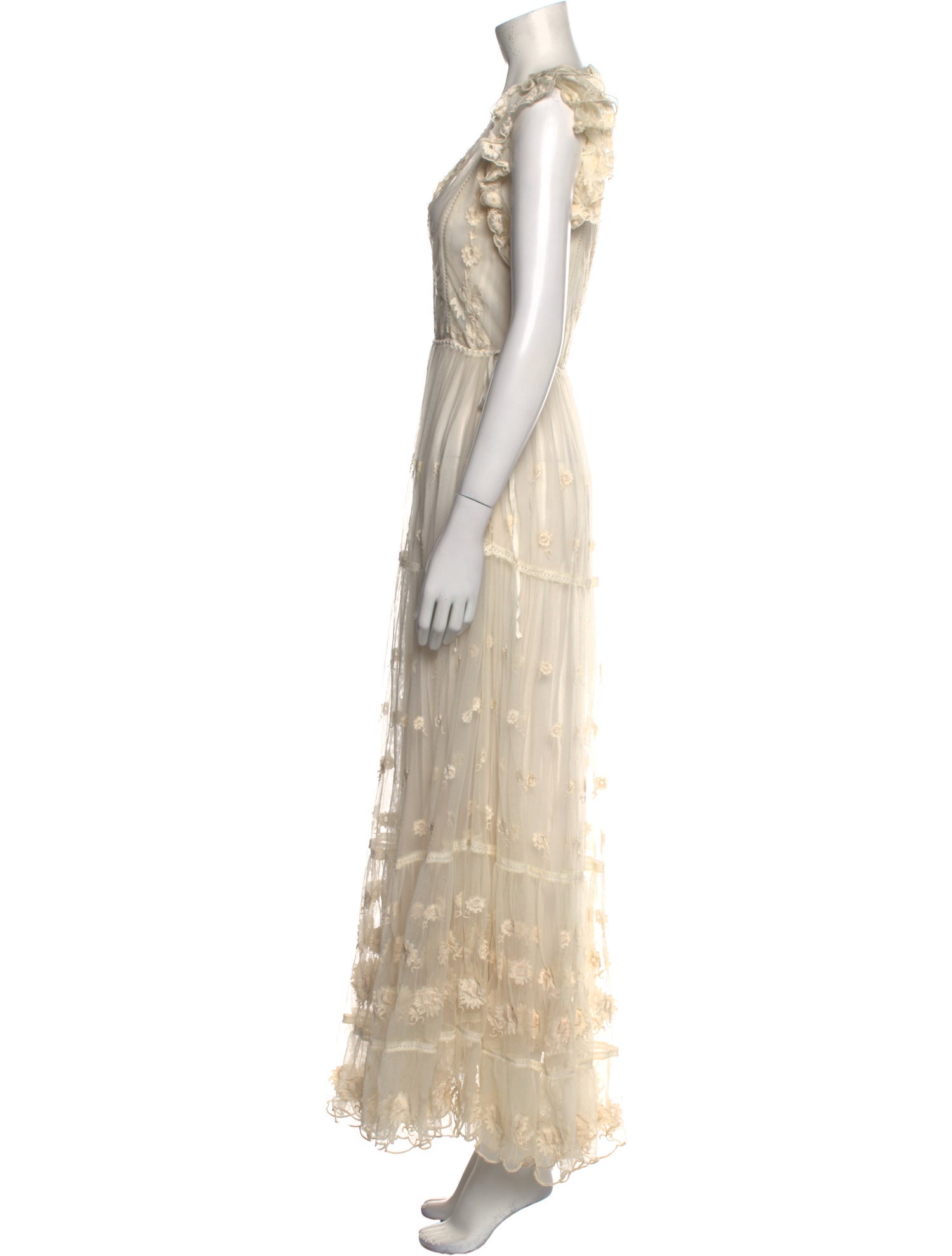 Ulla Johnson Plunge Neckline Long Dress