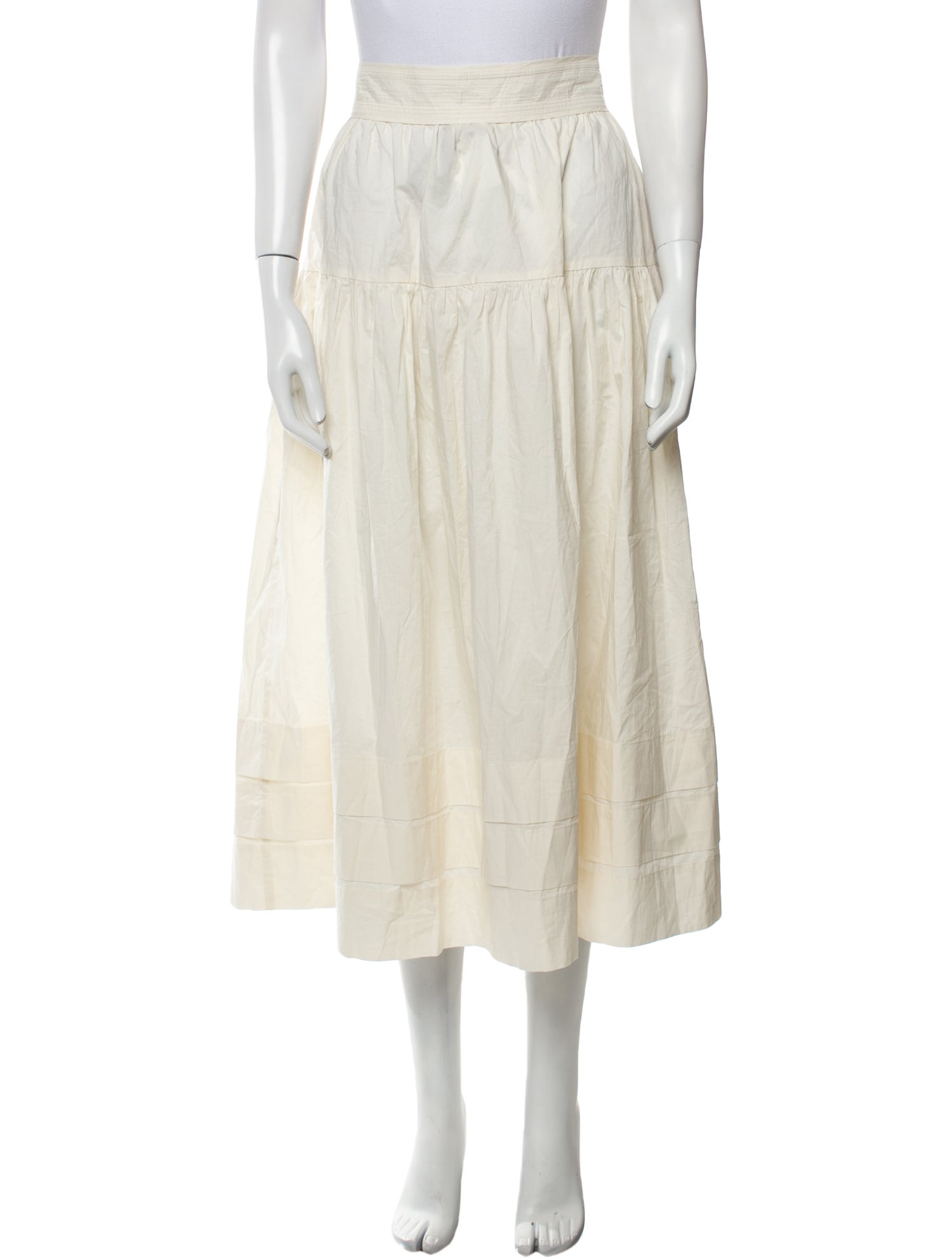 Ulla Johnson Pleated Accents Midi Length Skirt