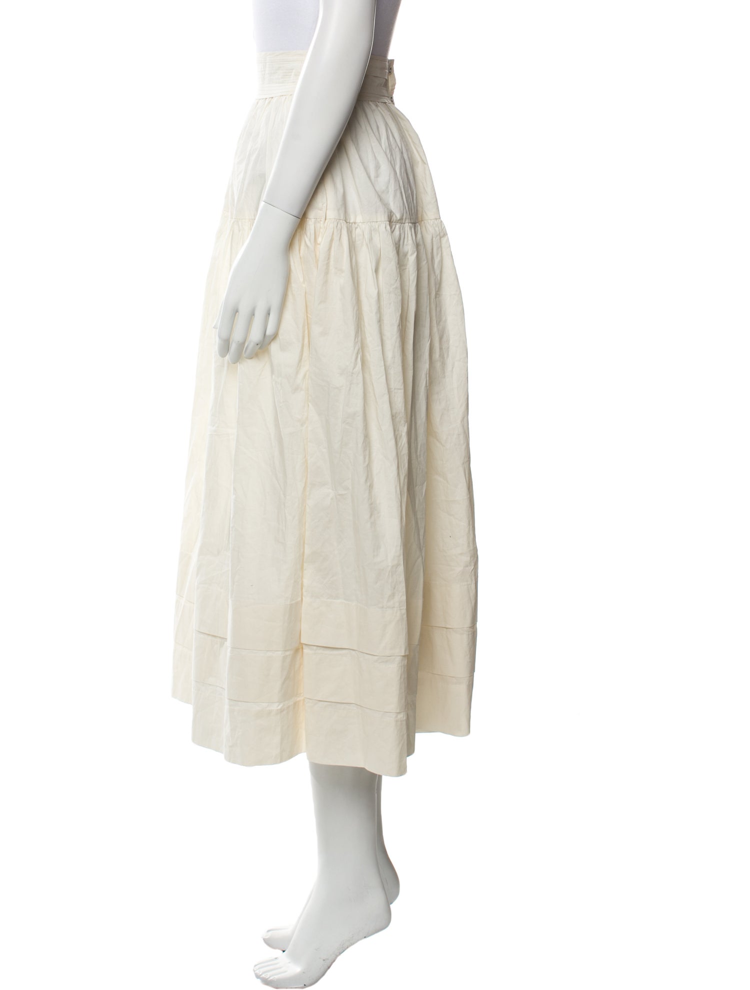 Ulla Johnson Pleated Accents Midi Length Skirt