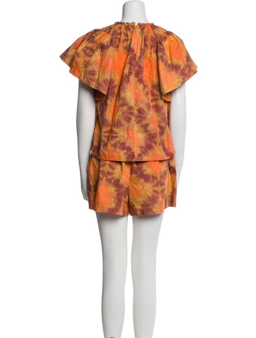 Ulla Johnson Tie-Dye Print Tassel Accents Short Set