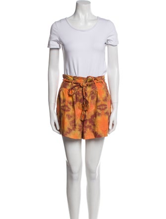 Ulla Johnson Tie-Dye Print Tassel Accents Short Set