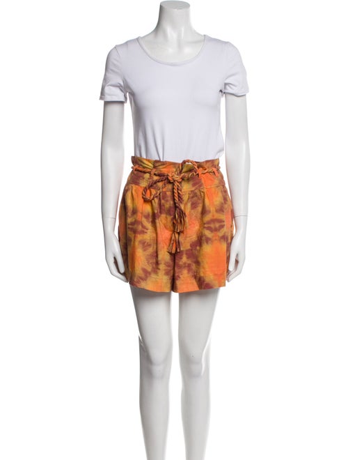 Ulla Johnson Tie-Dye Print Tassel Accents Short Set