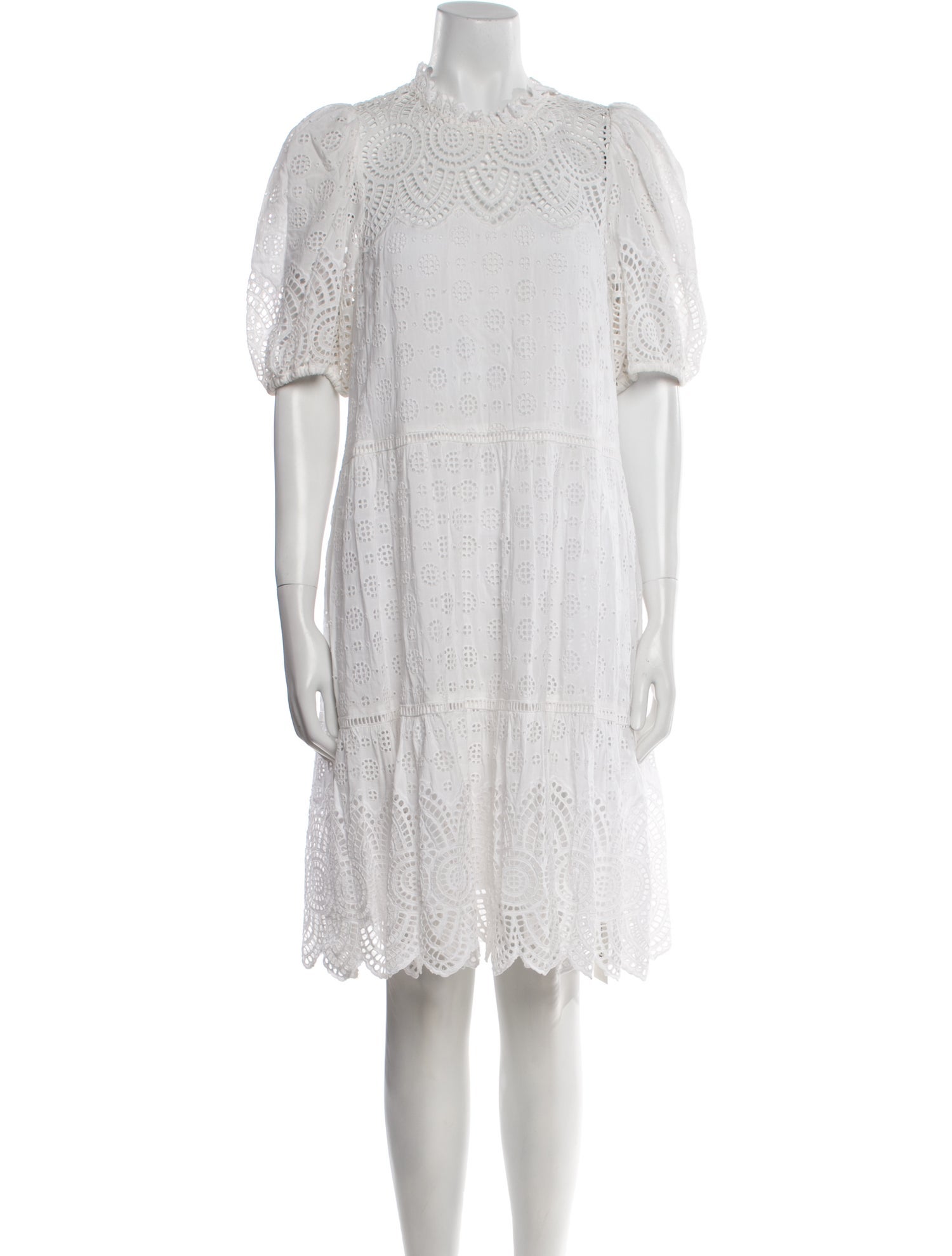 Ulla Johnson Mock Neck Midi Length Dress