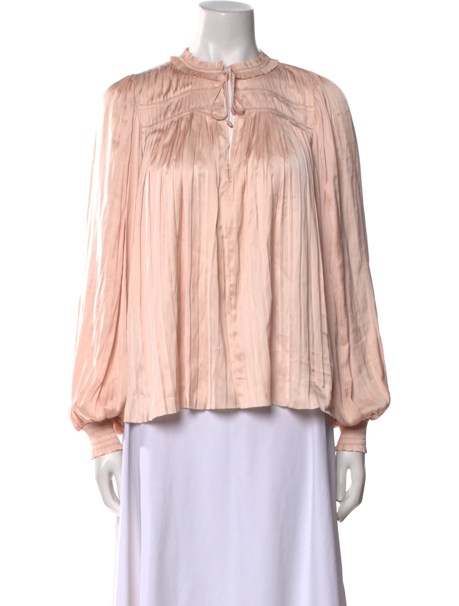 Ulla Johnson Mock Neck Long Sleeve Blouse