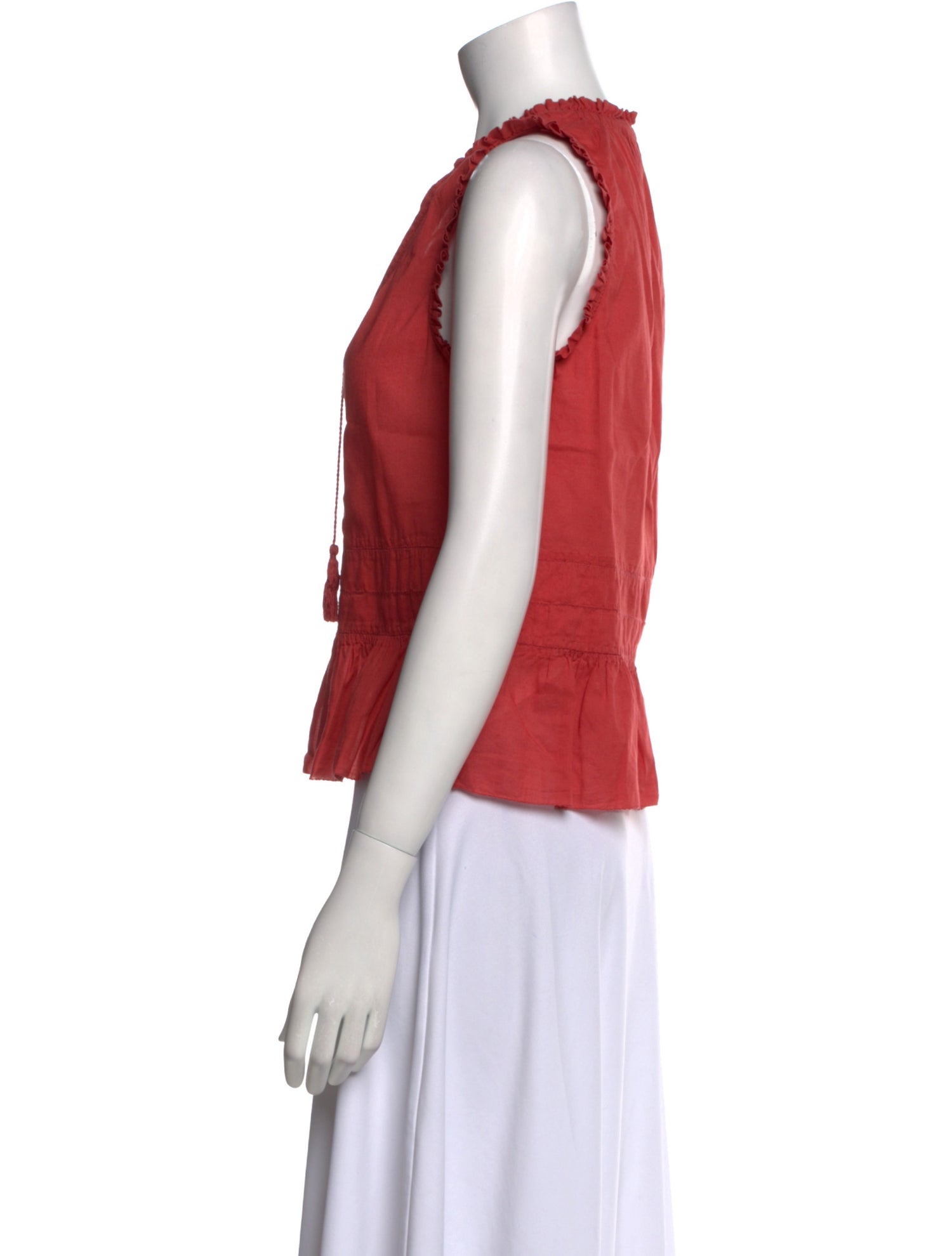 Ulla Johnson V-Neck Sleeveless Crop Top